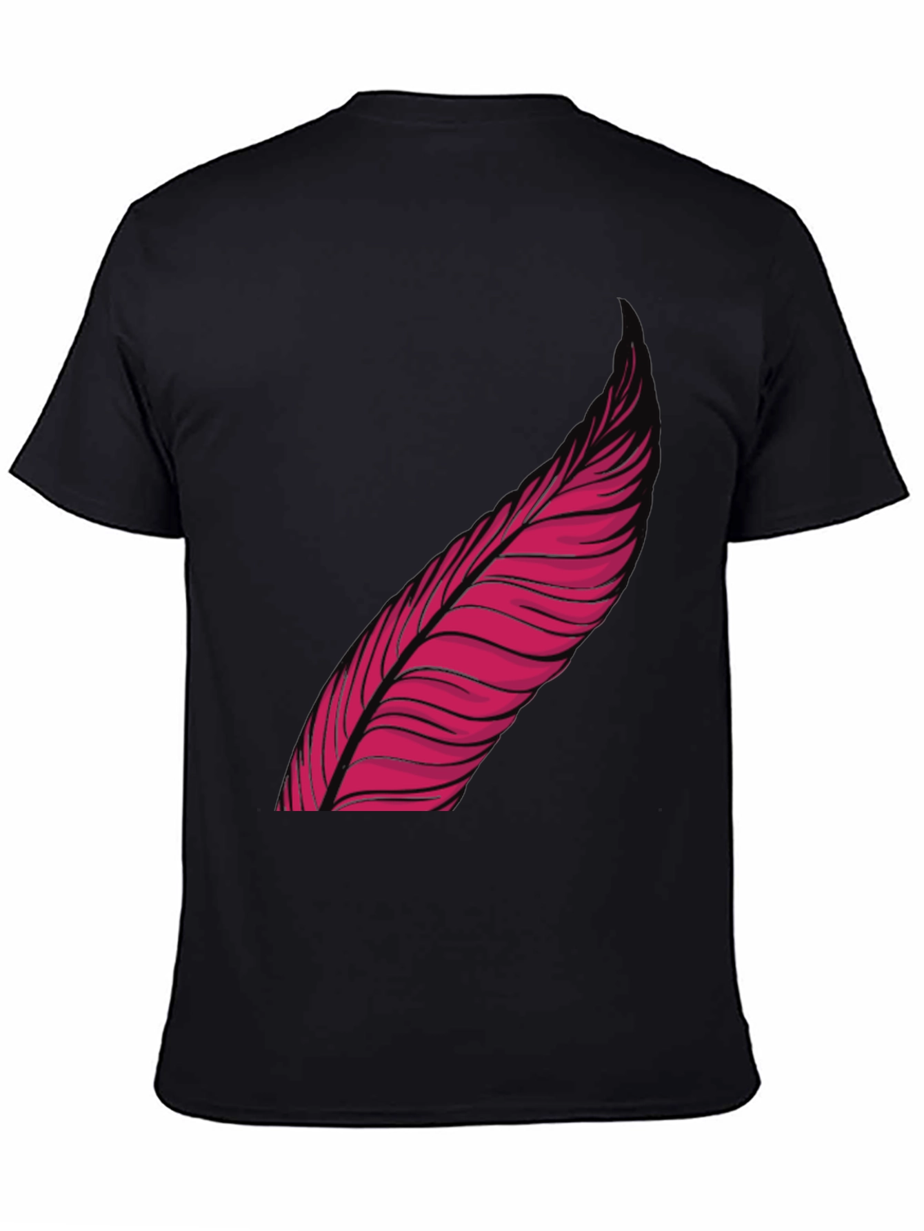 Feather Graphic Black T-Shirt