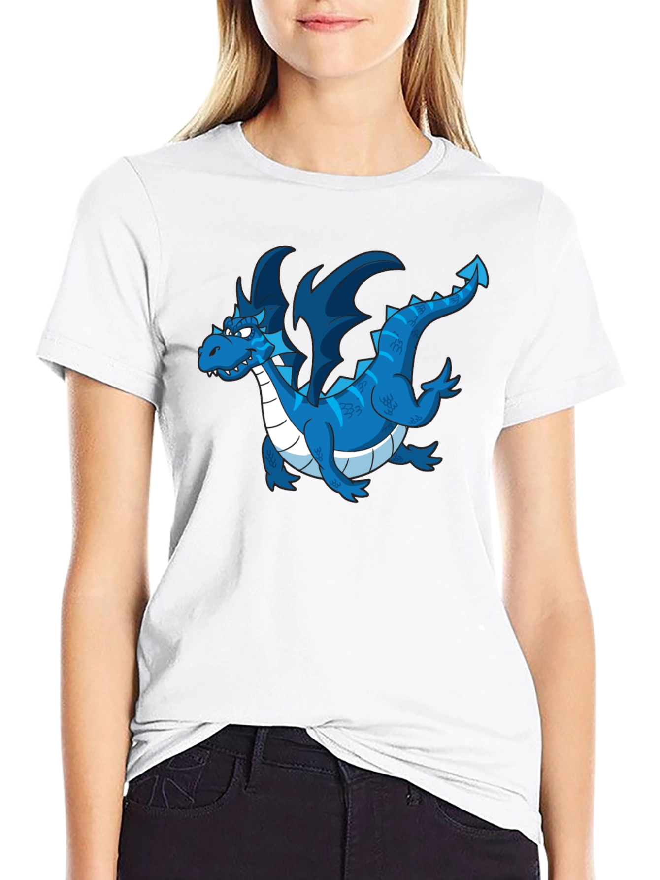 Blue Dragon Graphic T-Shirt - Mens Black Tee