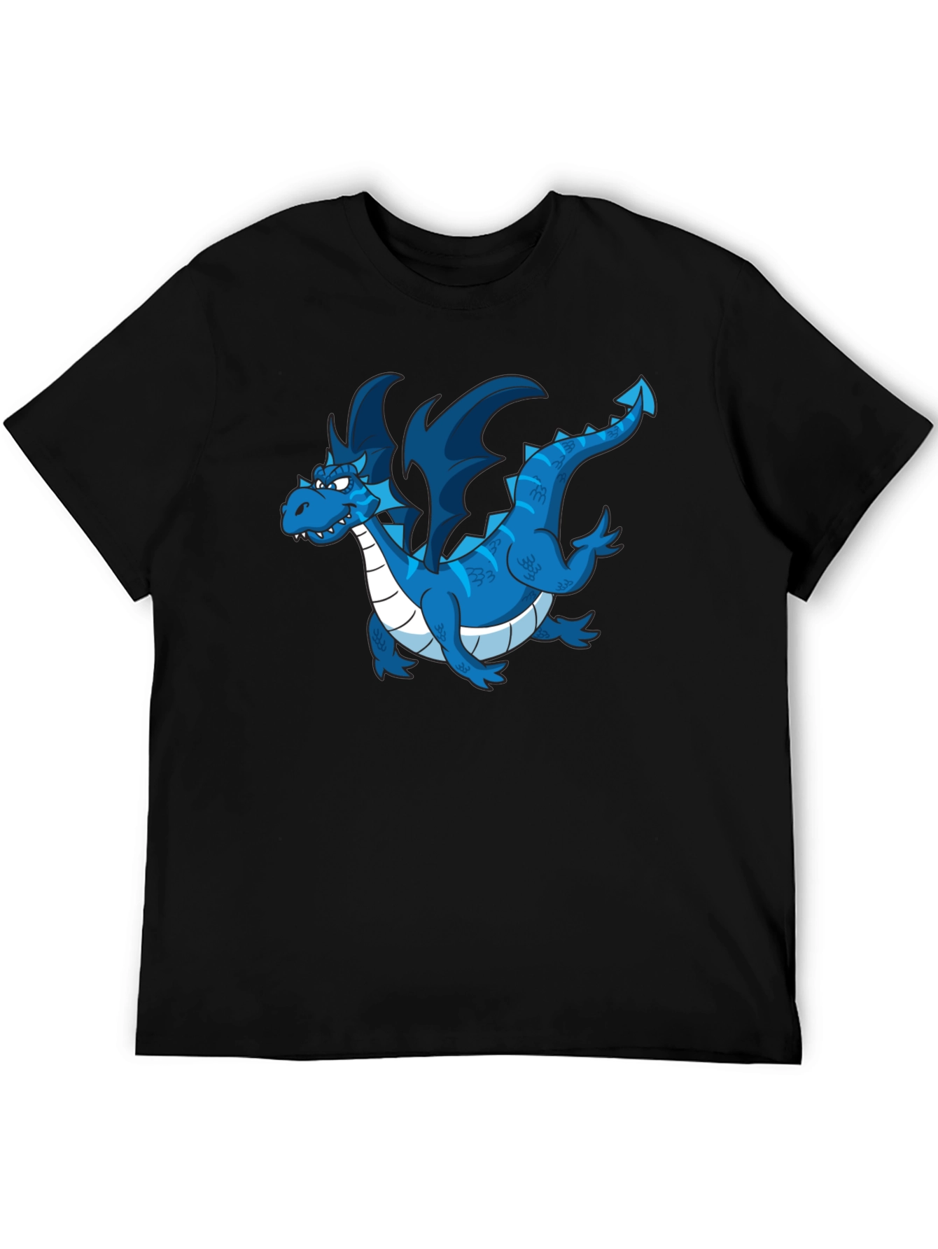 Blue Dragon Graphic T-Shirt - Mens Black Tee