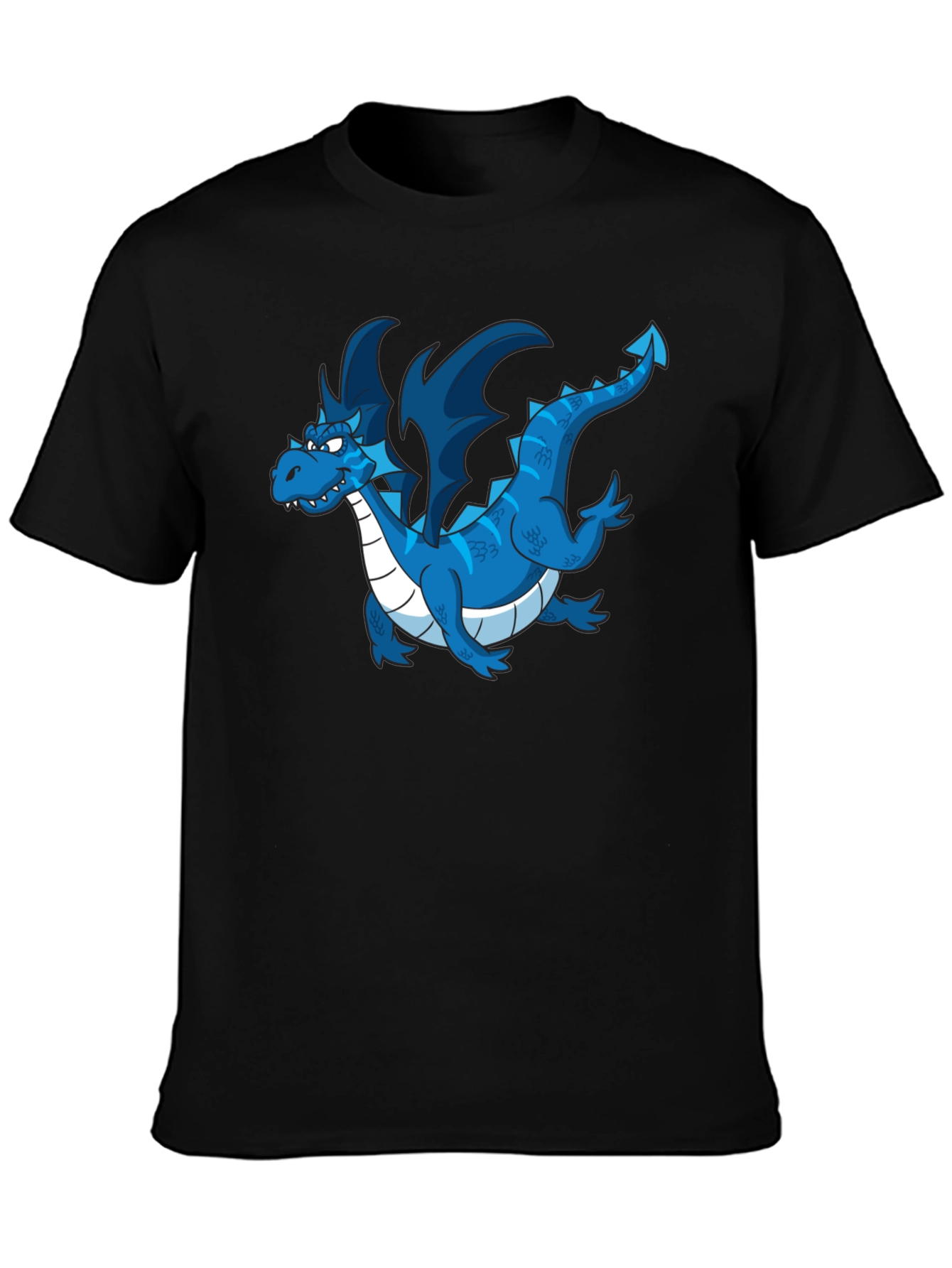 Blue Dragon Graphic T-Shirt - Mens Black Tee