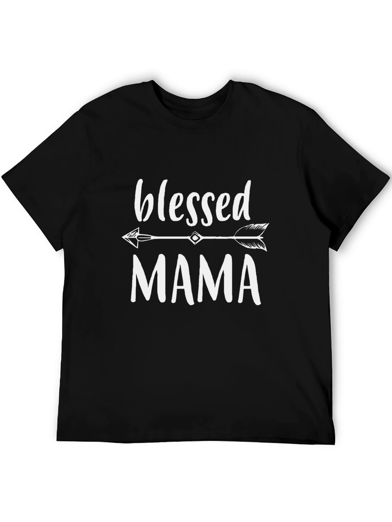 Blessed Mama Arrow Graphic Tee - Black