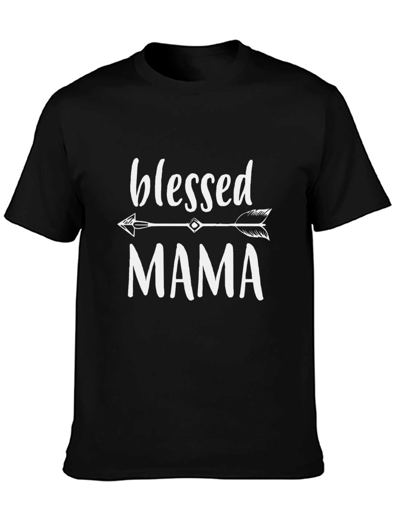 Blessed Mama Arrow Graphic Tee - Black