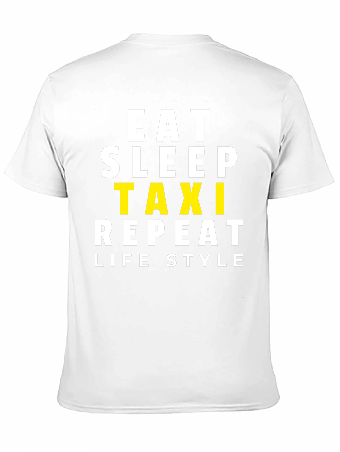 Eat Sleep Taxi Repeat Black Graphic Tee
