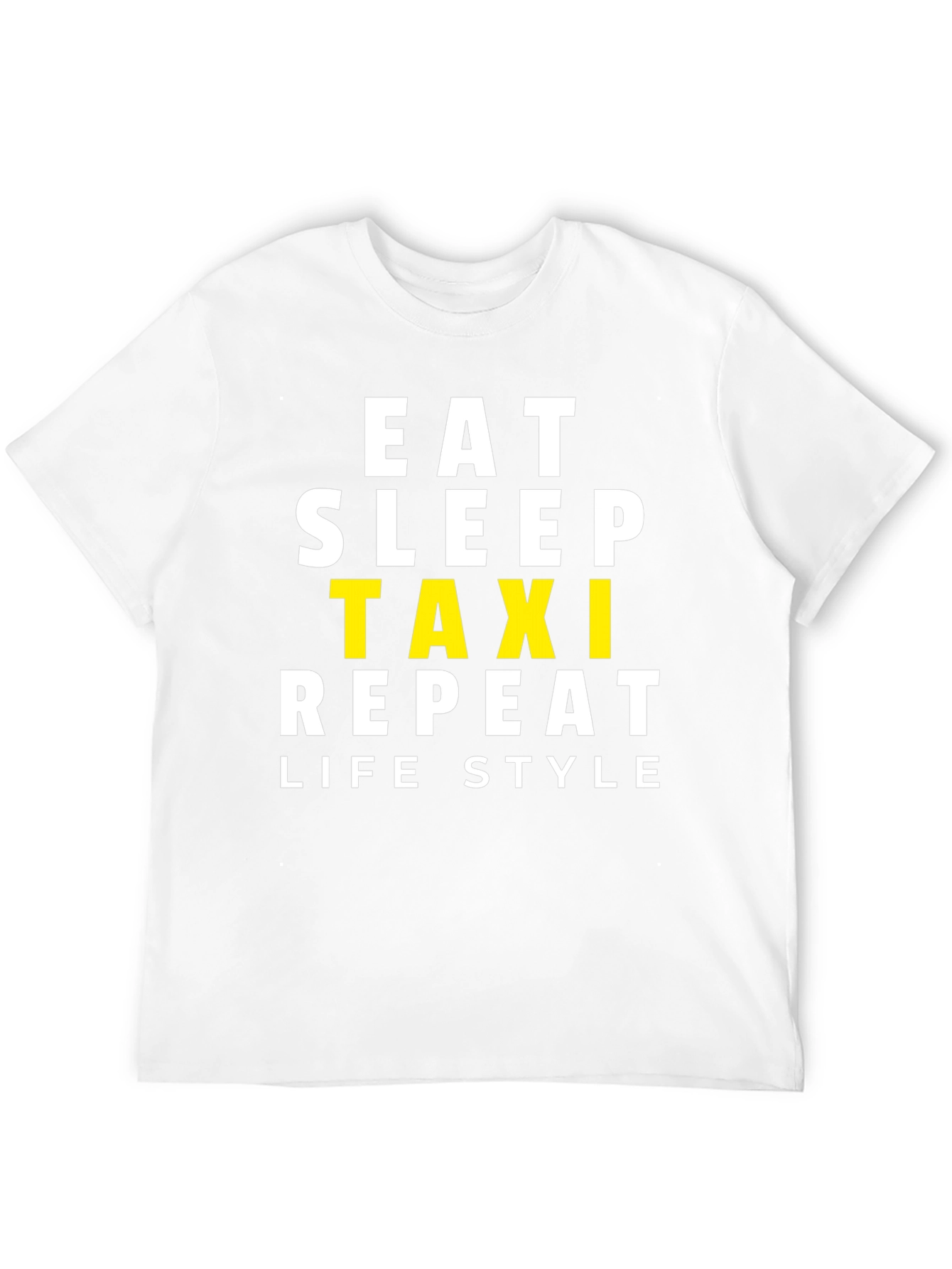 Eat Sleep Taxi Repeat Black Graphic Tee