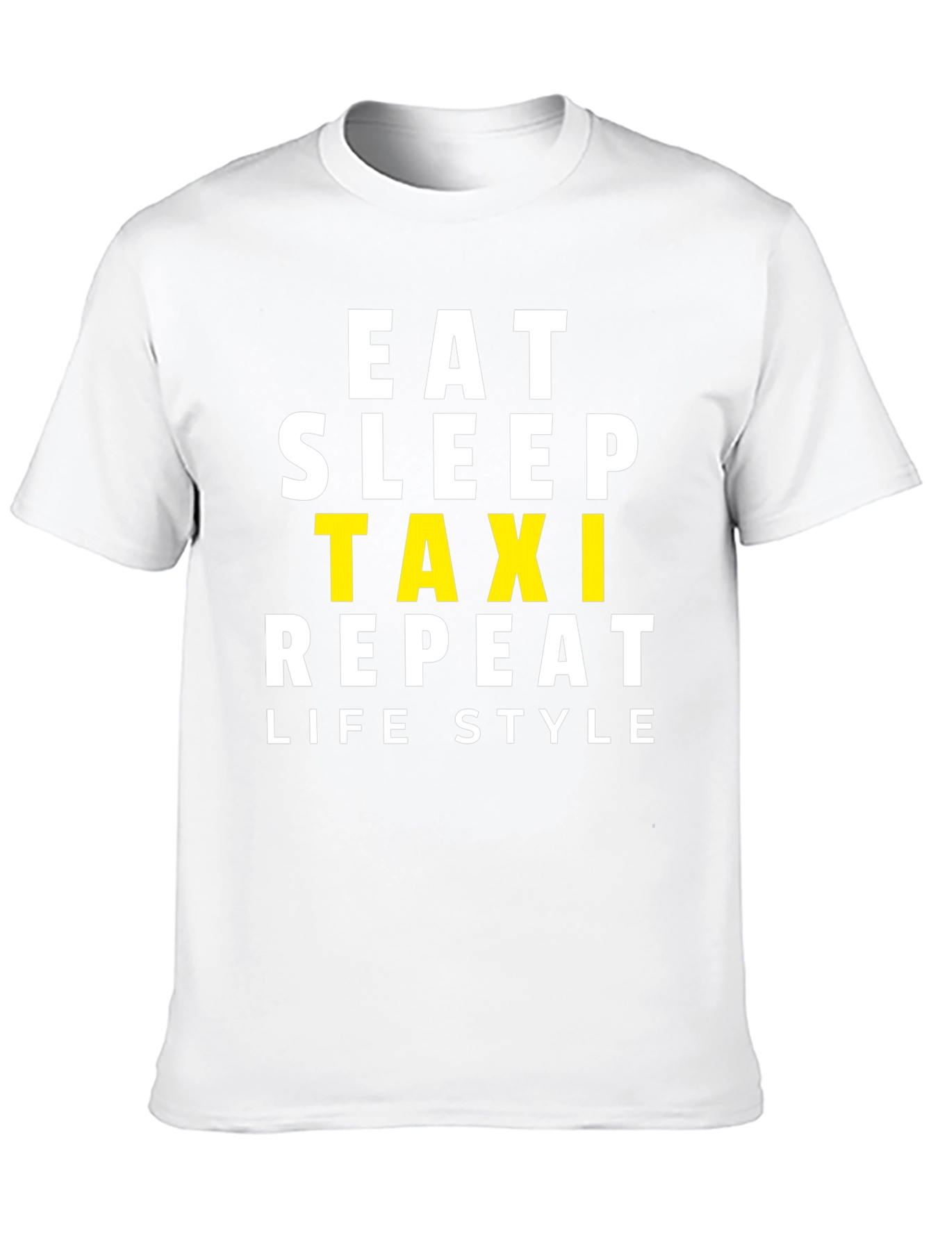 Eat Sleep Taxi Repeat Black Graphic Tee