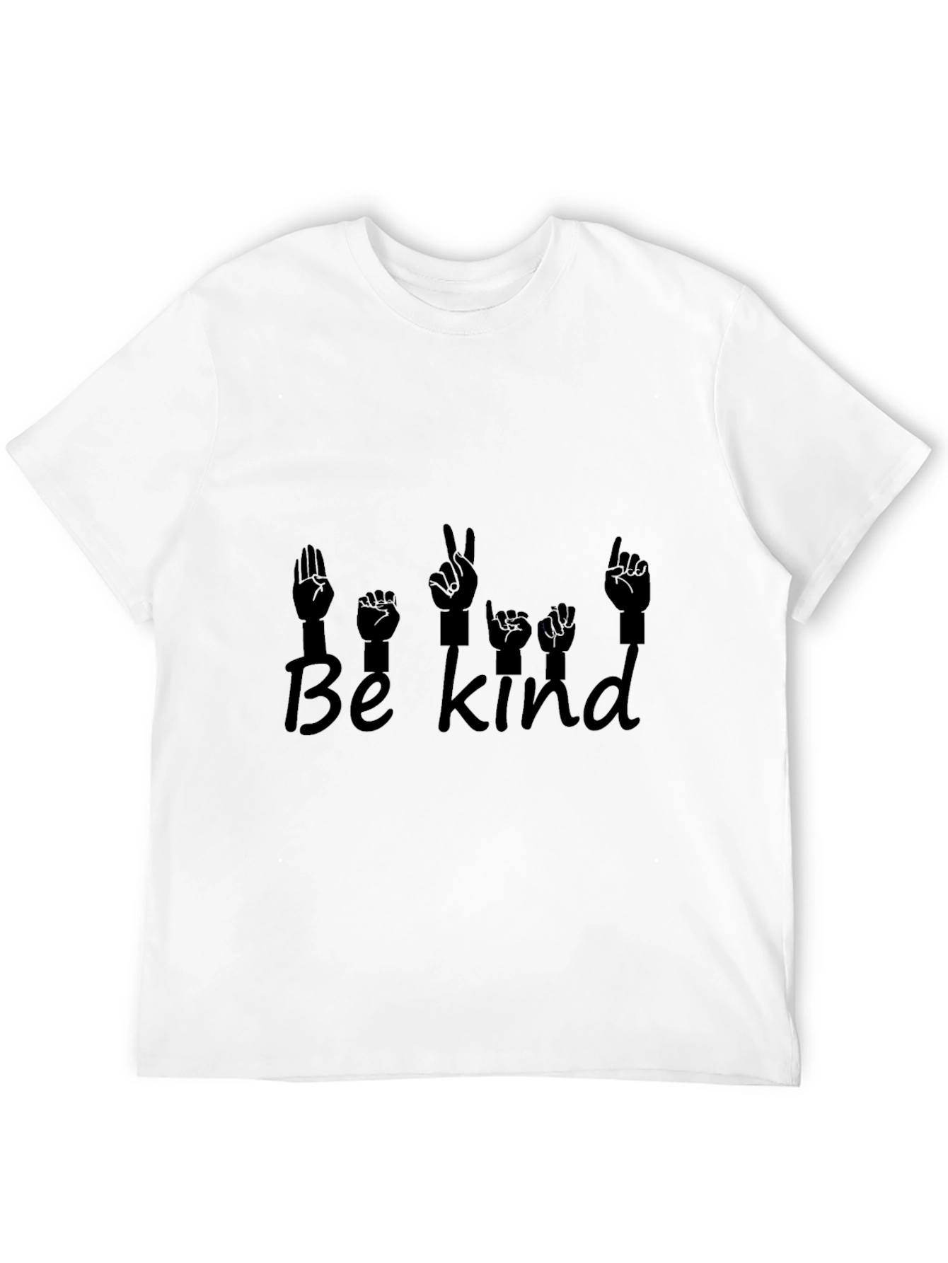 Be Kind Sign Language Black T-Shirt