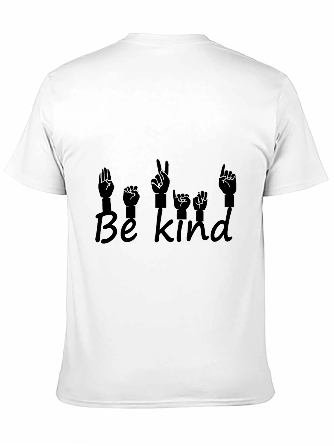 Be Kind Sign Language Black T-Shirt