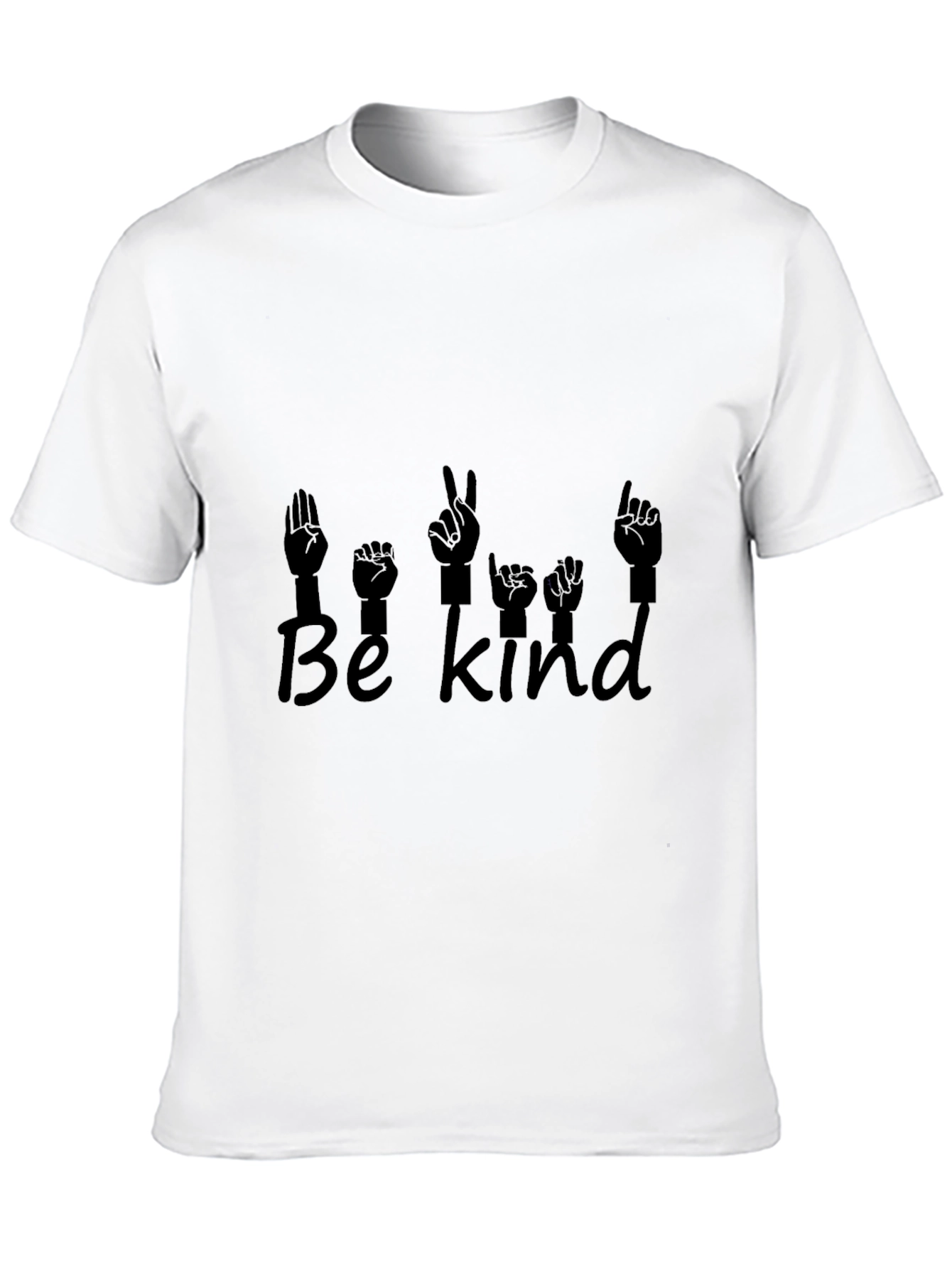 Be Kind Sign Language Black T-Shirt