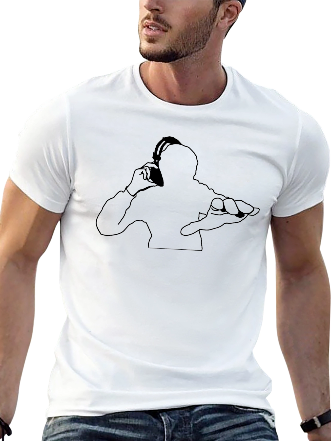 DJ Silhouette Black T-Shirt - Modern Music Lovers Tee