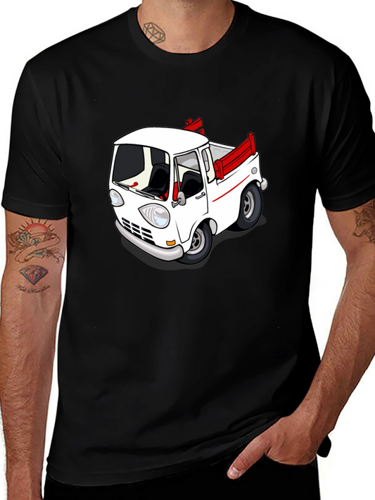 Cartoon Truck Graphic Tee - Classic Car Style