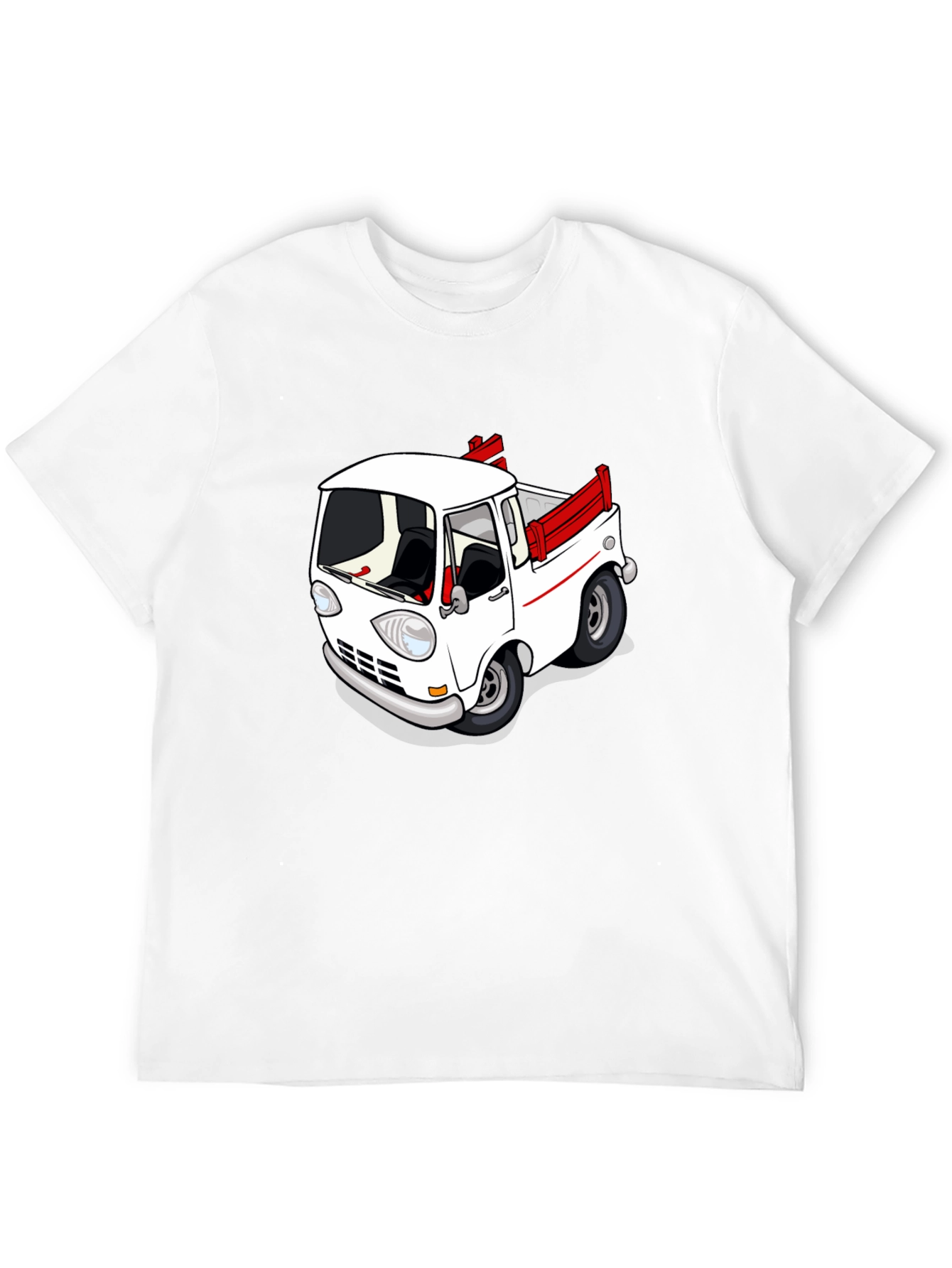 Cartoon Truck Graphic Tee - Classic Car Style