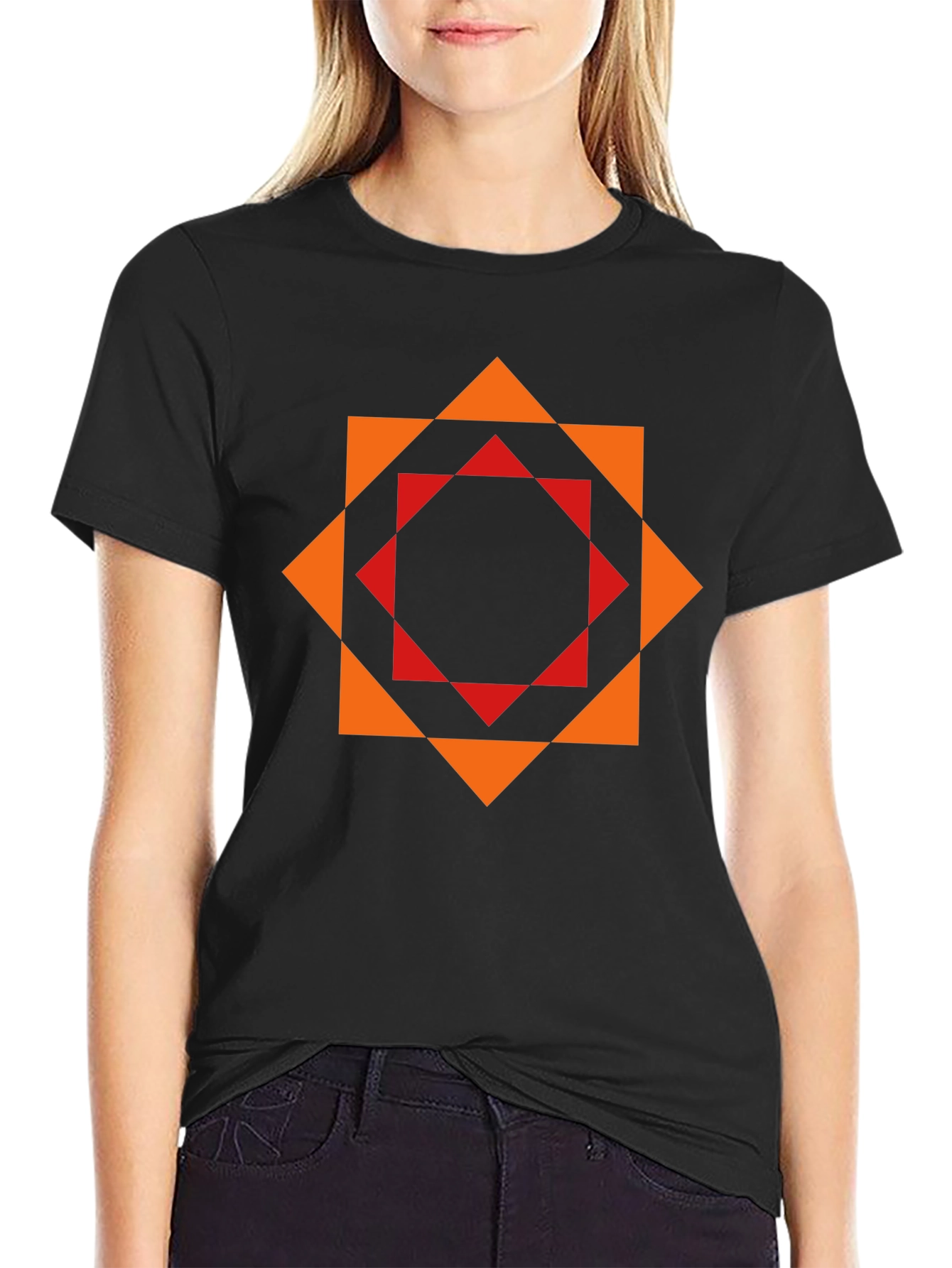 Geometric Print T-Shirt - Modern Stylish Design