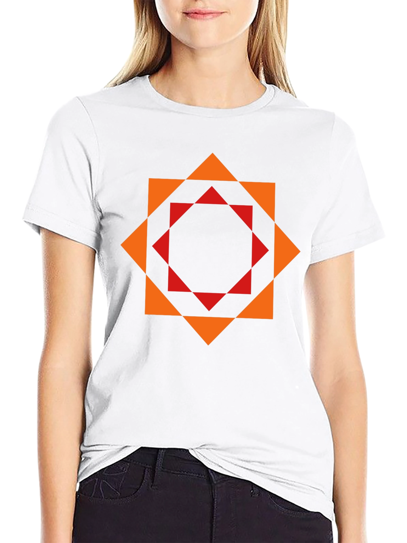 Geometric Print T-Shirt - Modern Stylish Design