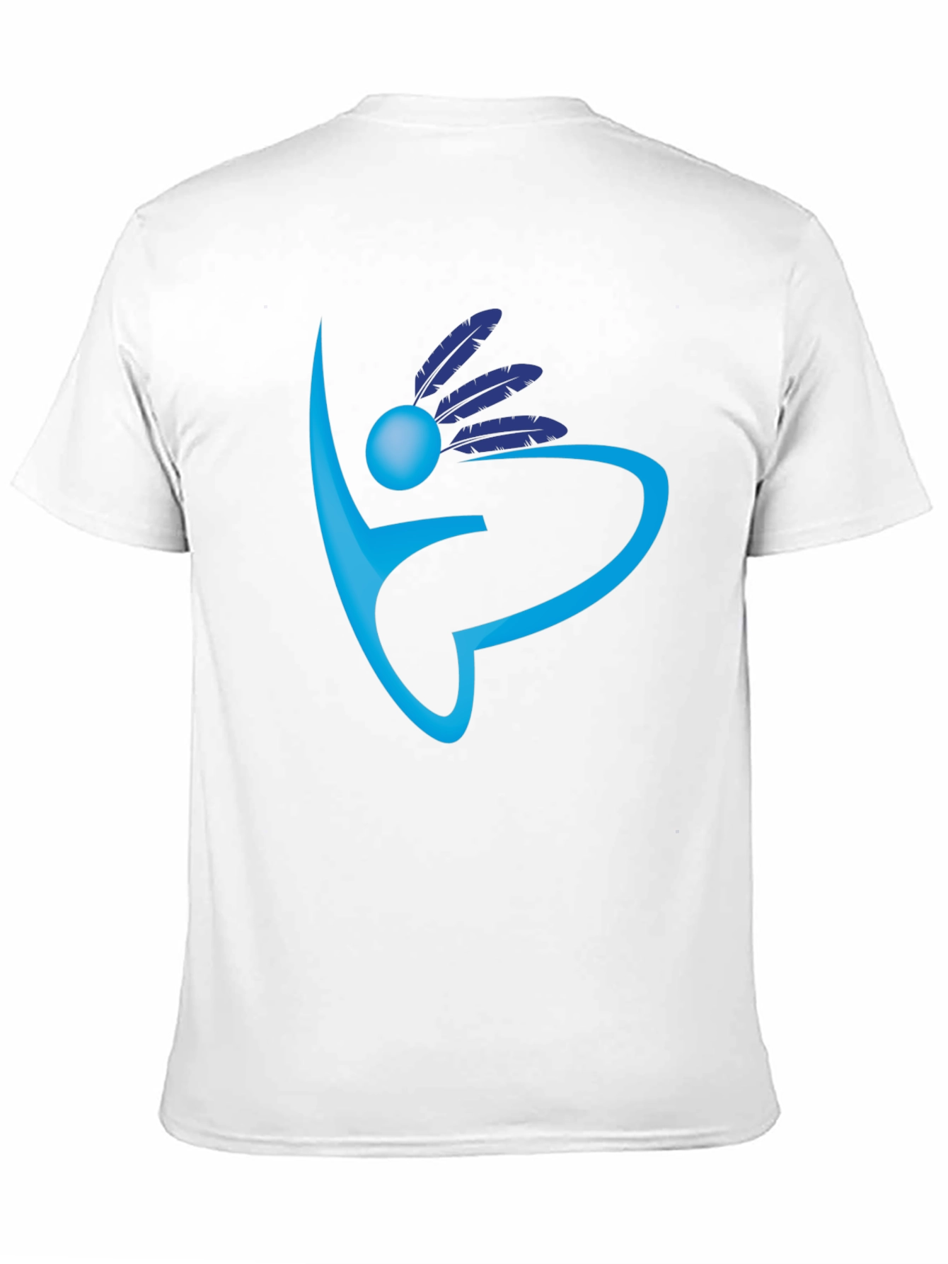 Abstract Feather Graphic Print T-Shirt