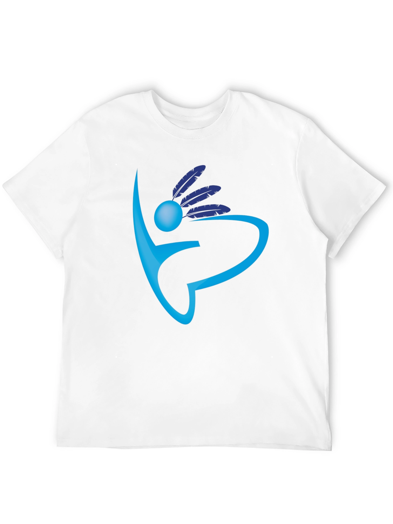 Abstract Feather Graphic Print T-Shirt