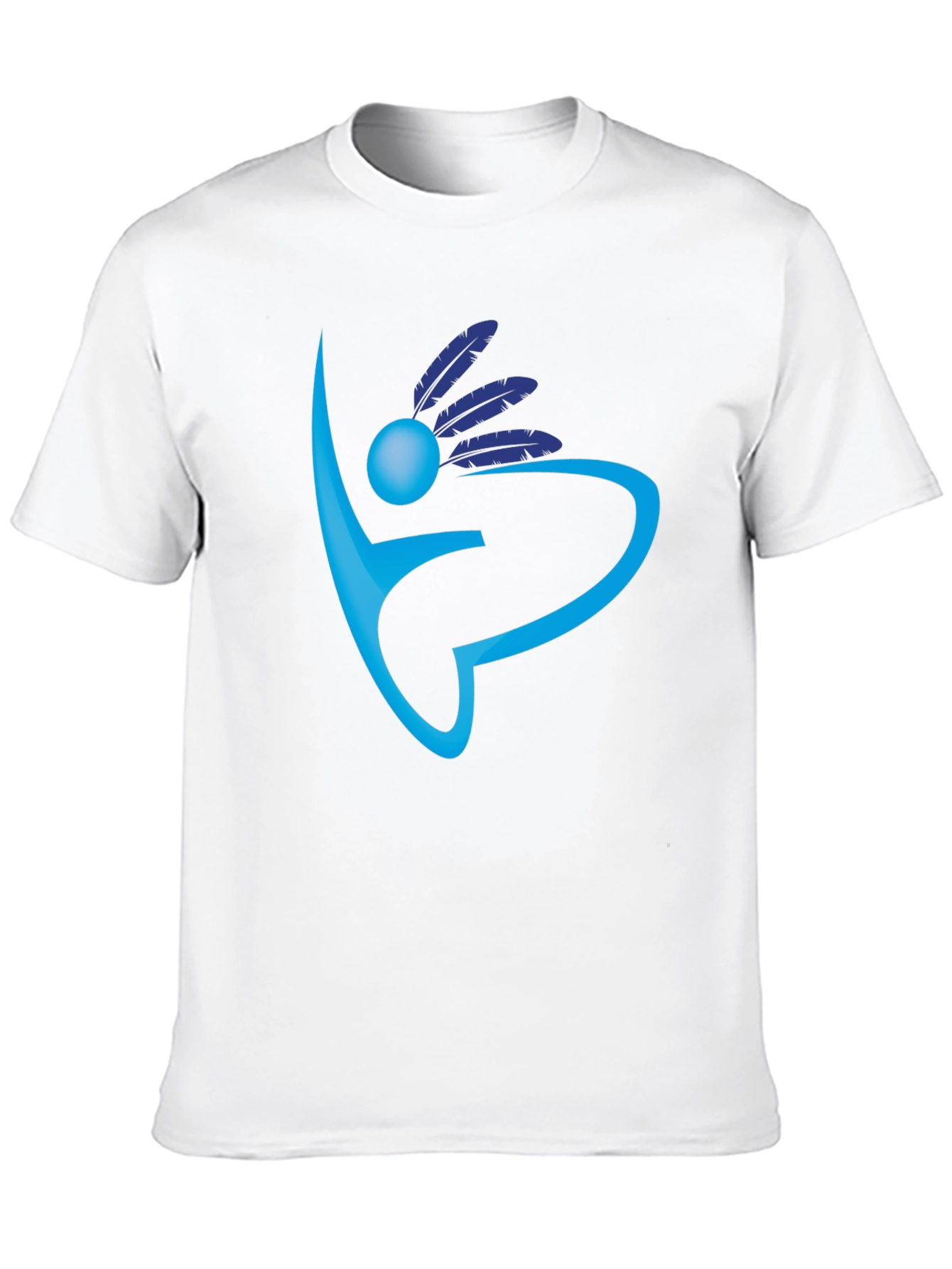 Abstract Feather Graphic Print T-Shirt