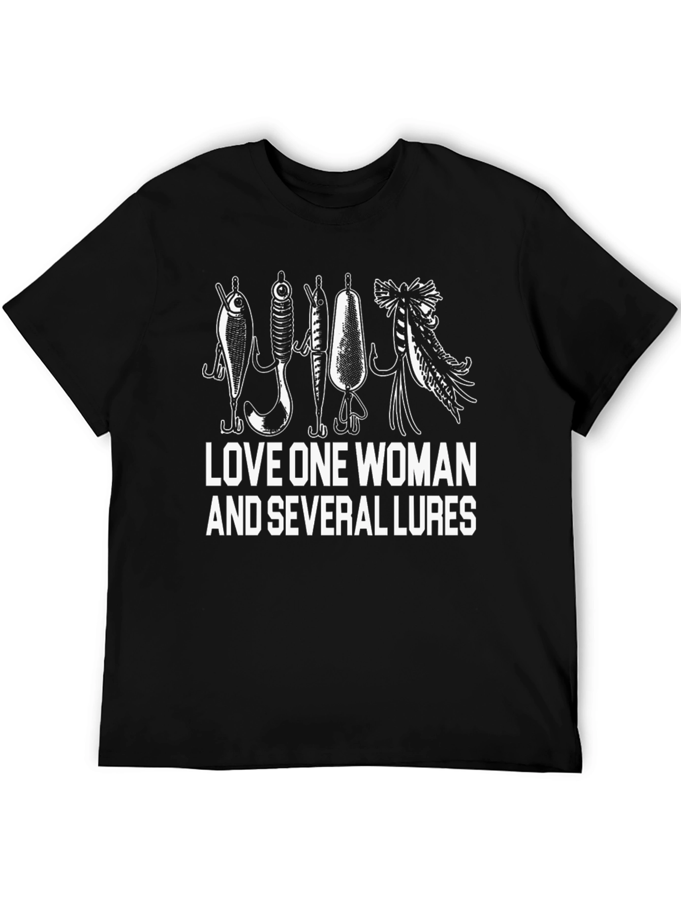 Love One Woman & Several Lures Fishing T-Shirt