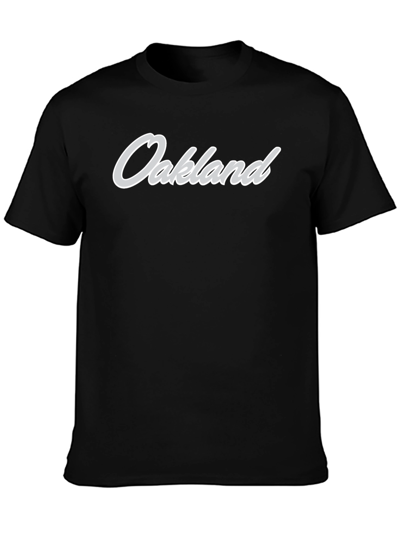 Oakland Script Black T-Shirt