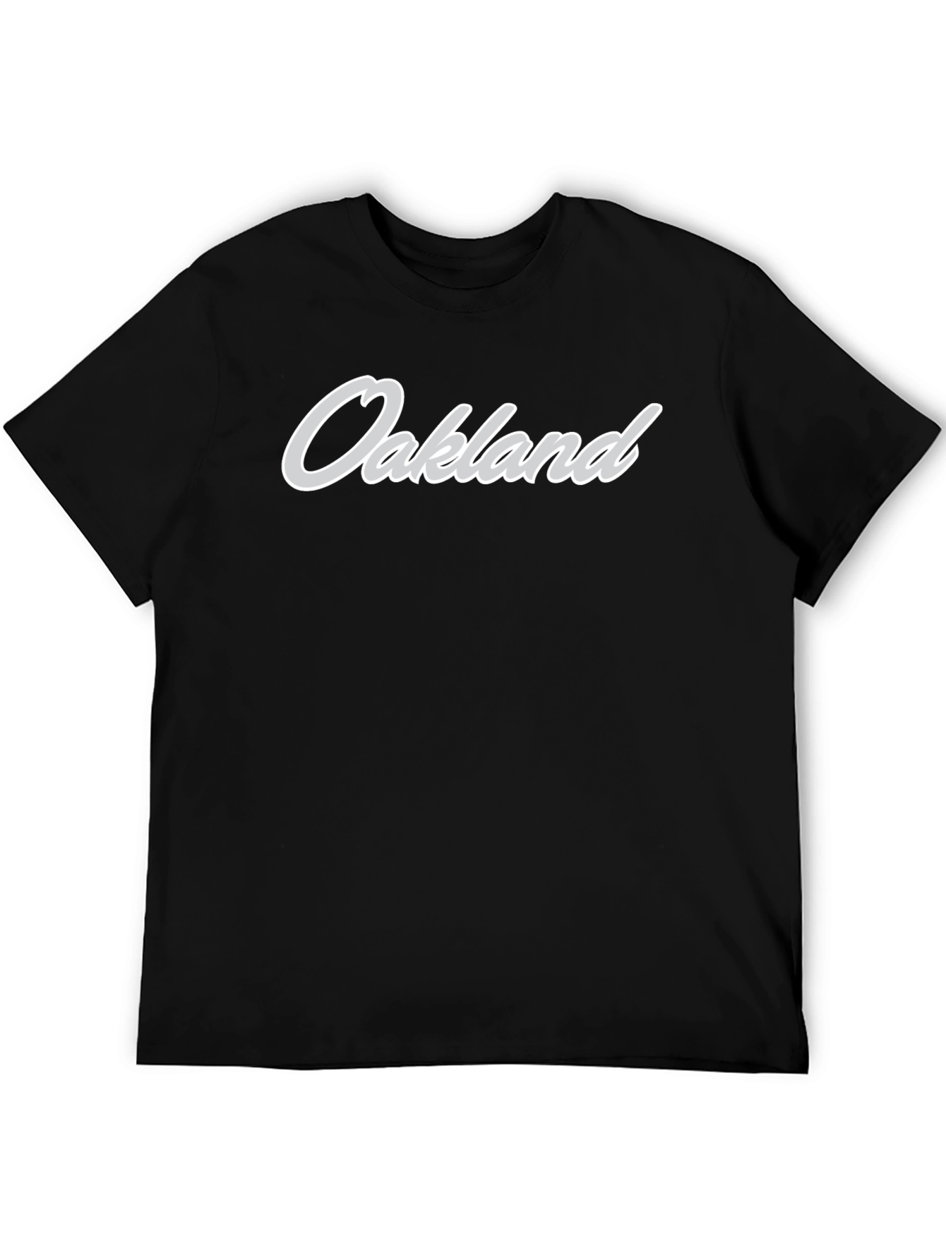 Oakland Script Black T-Shirt