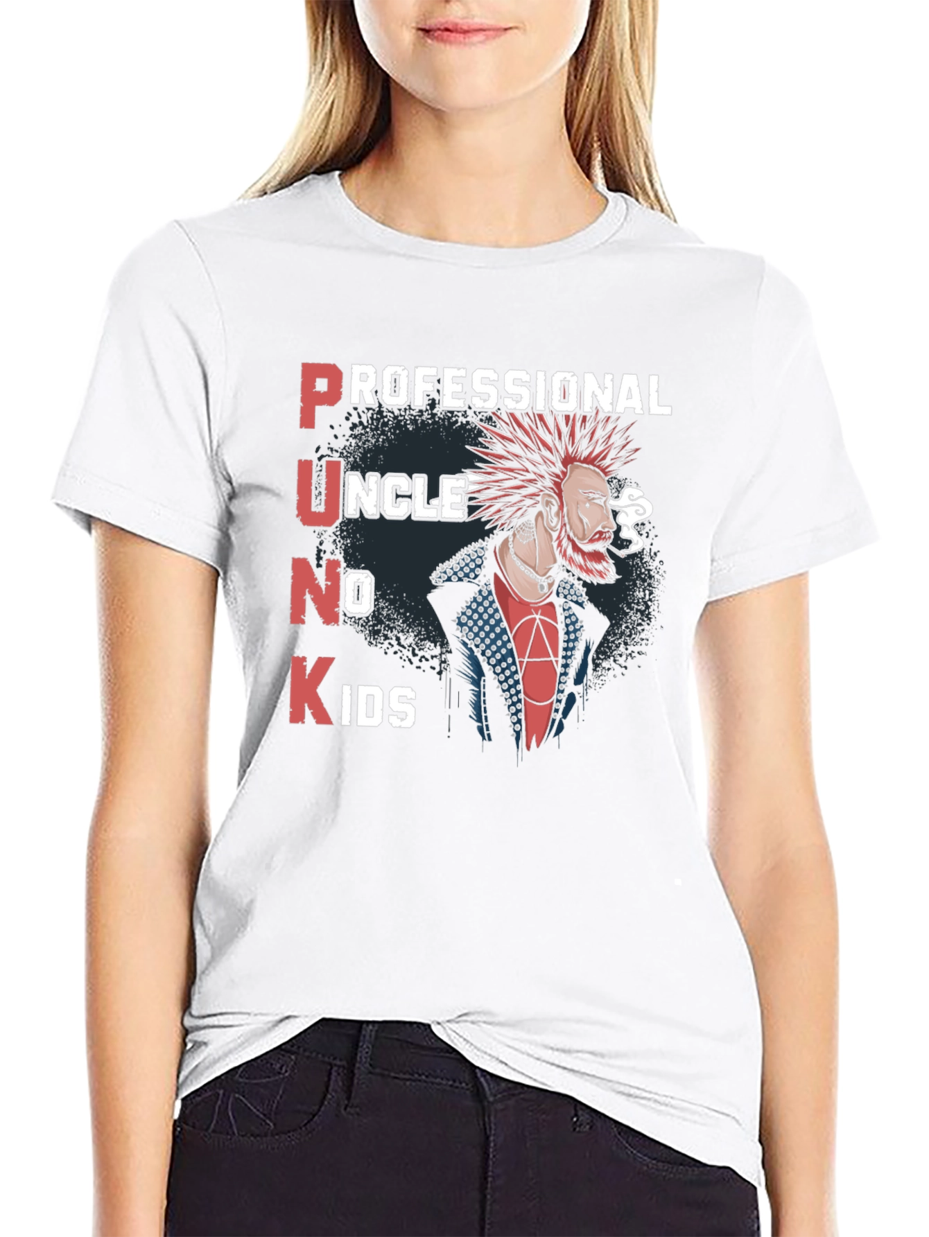 Professional Punk Uncle No Kids Black T-Shirt