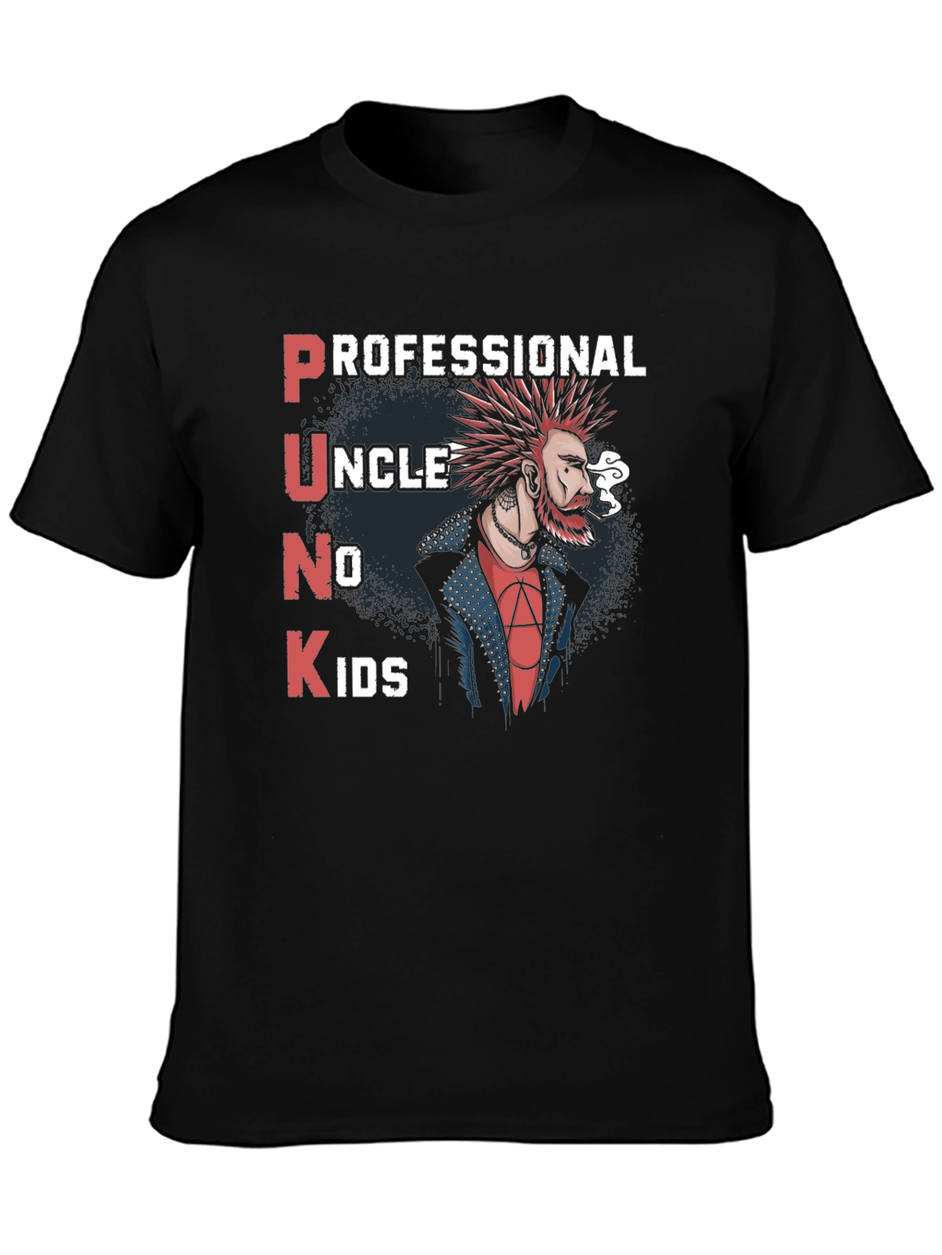 Professional Punk Uncle No Kids Black T-Shirt