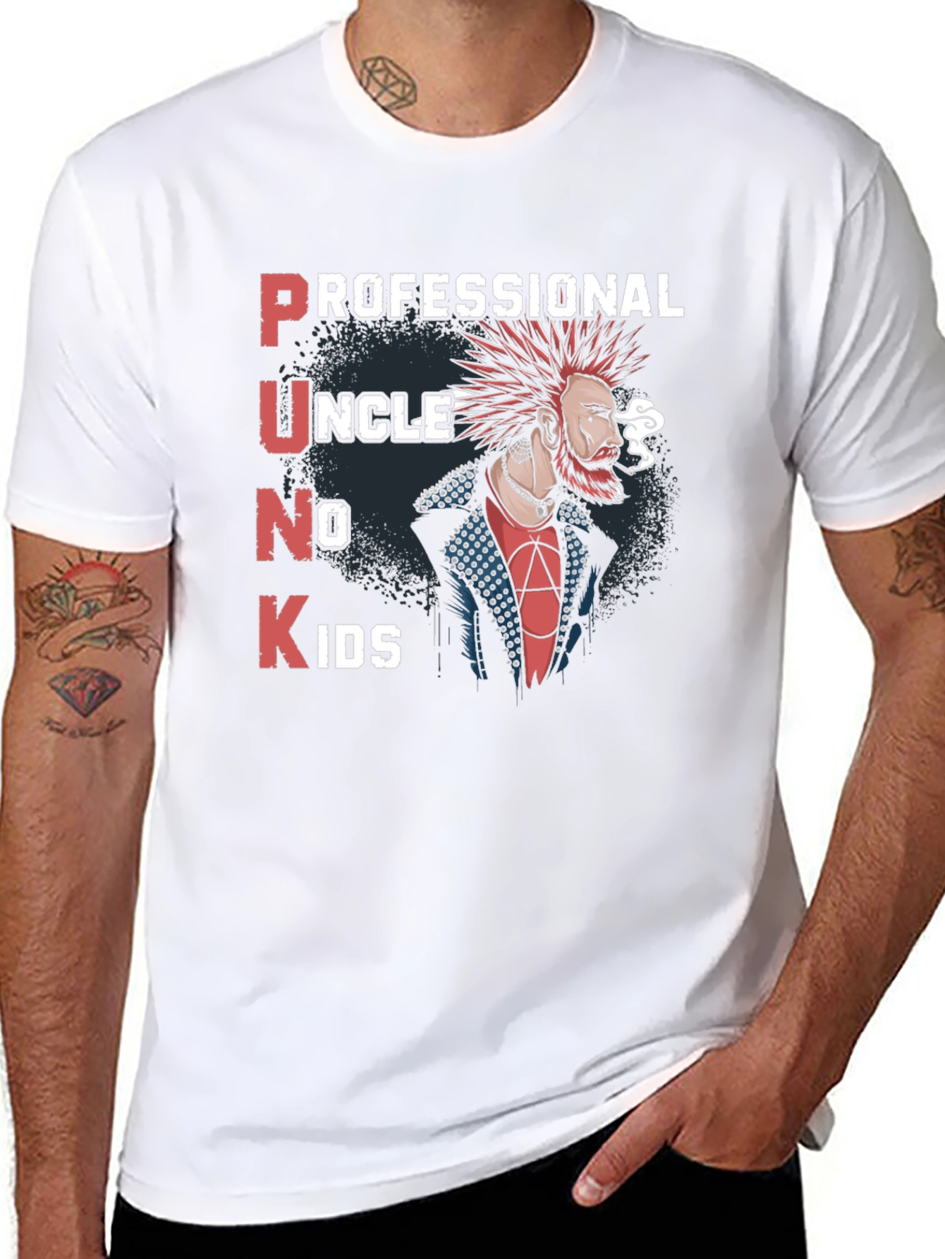 Professional Punk Uncle No Kids Black T-Shirt