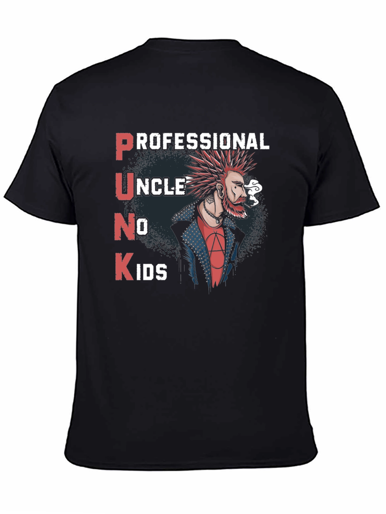 Professional Punk Uncle No Kids Black T-Shirt