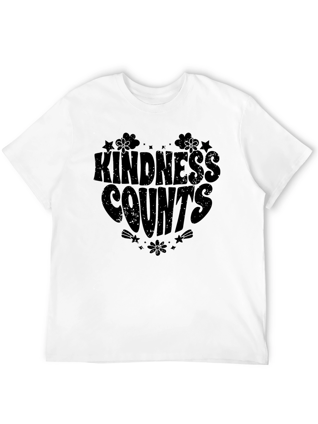 Kindness Counts Black Graphic T-Shirt