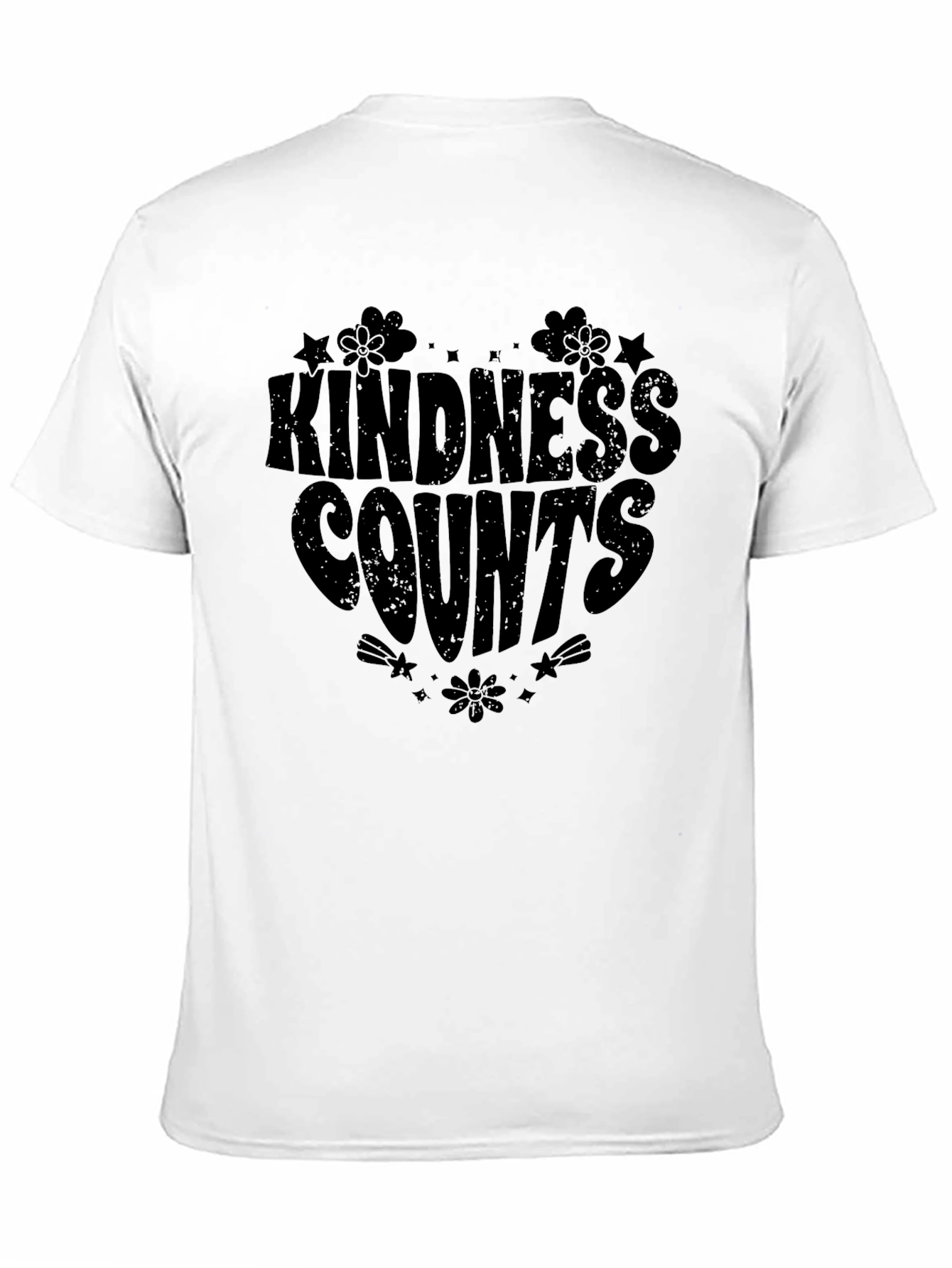 Kindness Counts Black Graphic T-Shirt