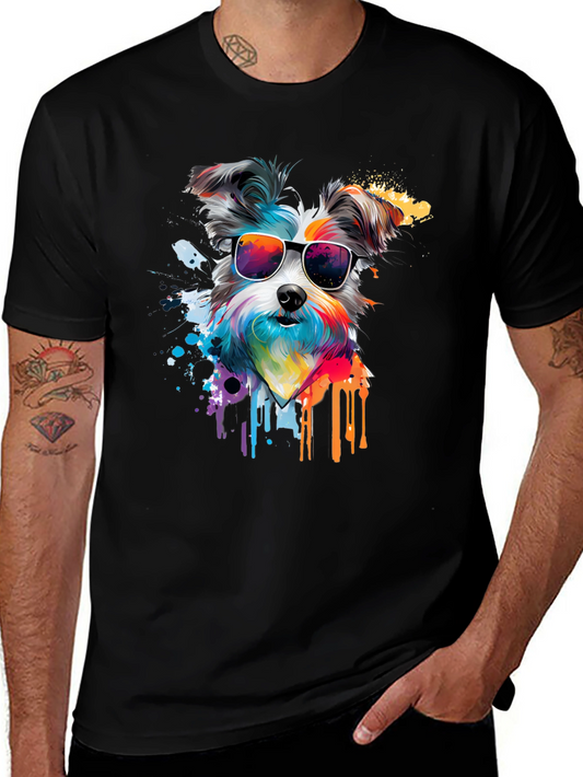 Cool Dog Art T-Shirt - Funky Canine Design