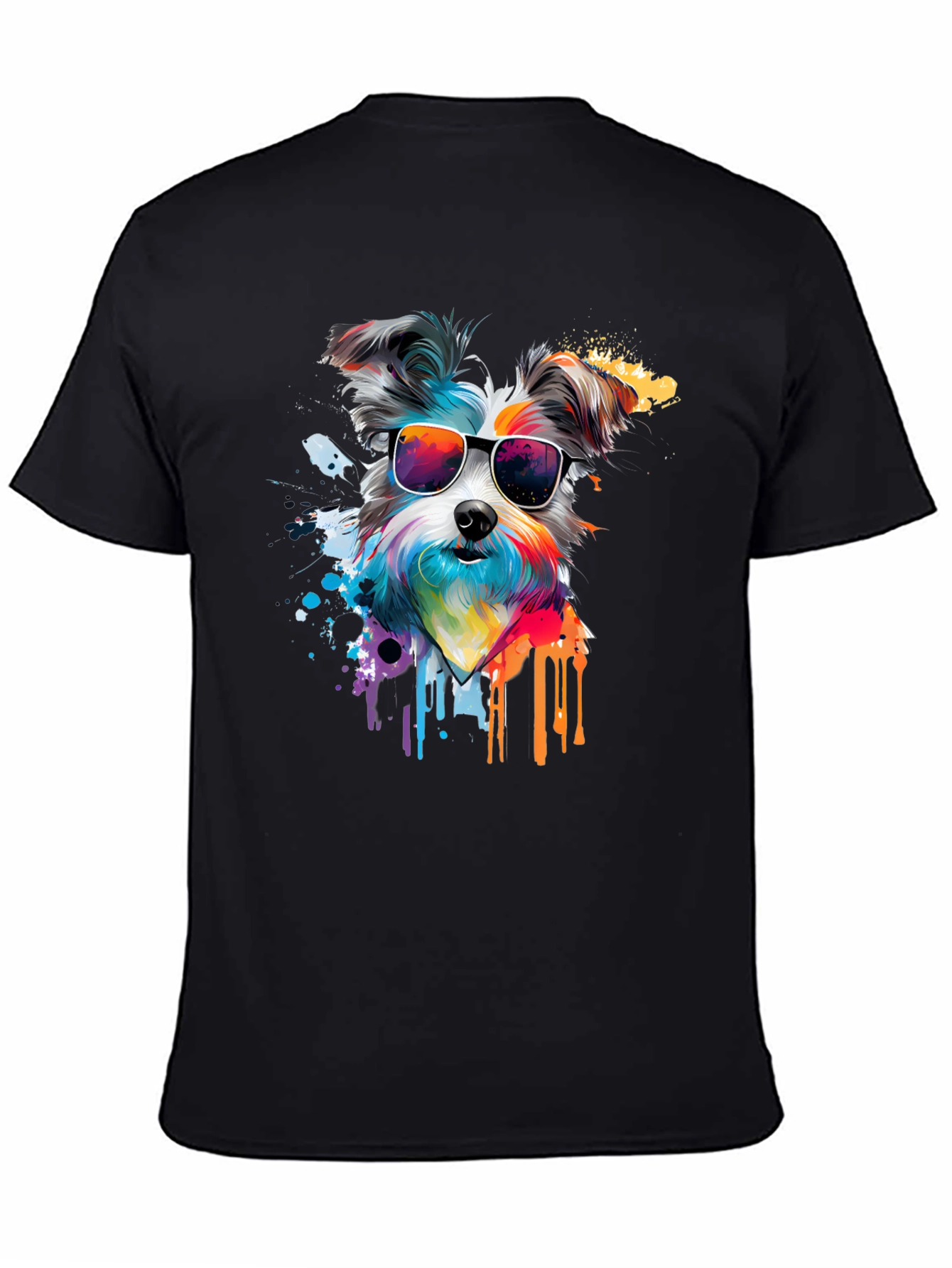 Cool Dog Art T-Shirt - Funky Canine Design