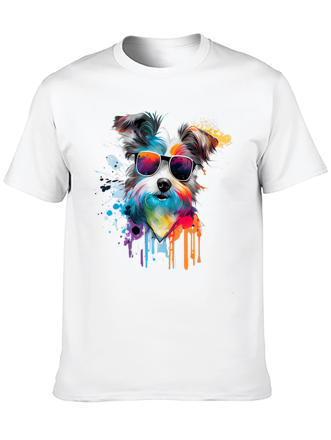 Cool Dog Art T-Shirt - Funky Canine Design