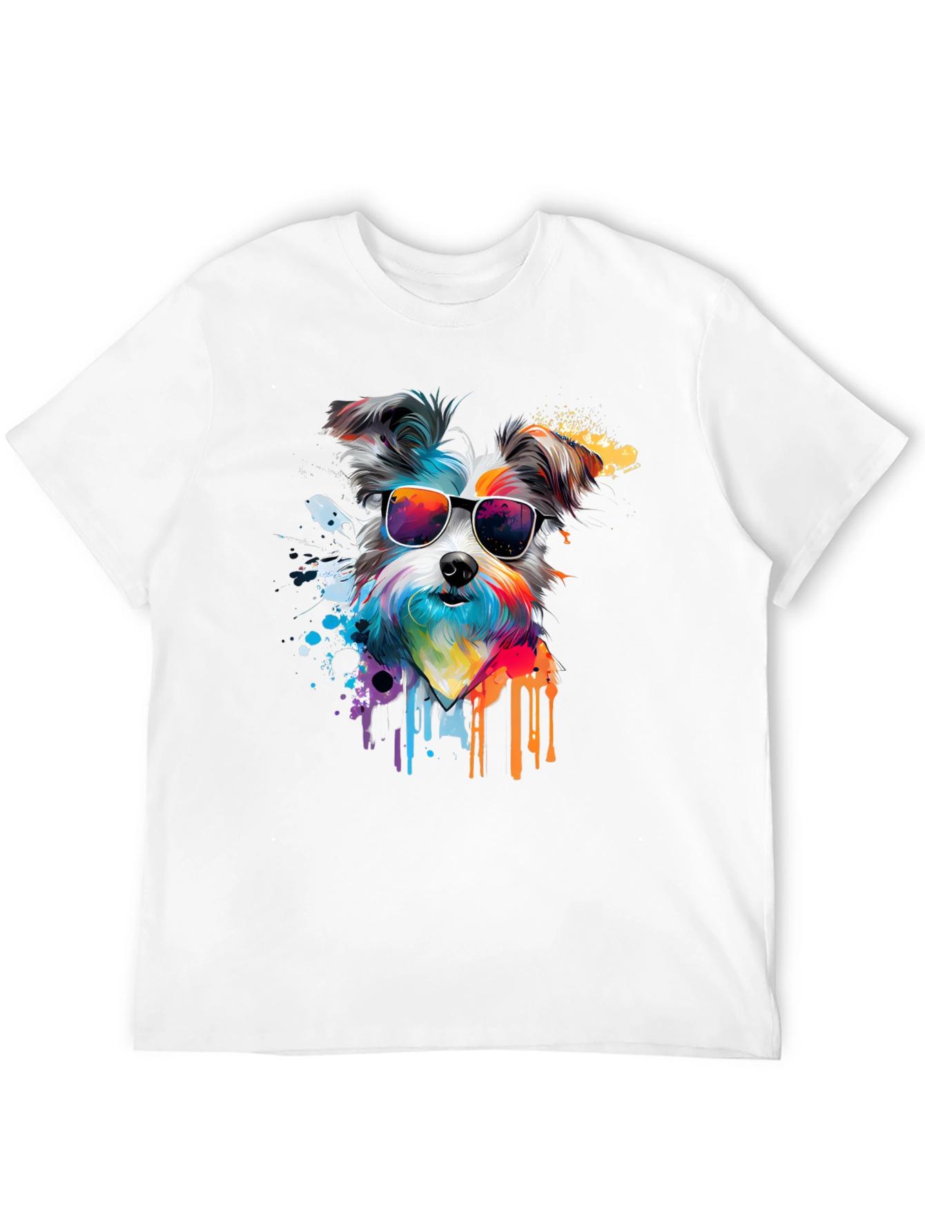 Cool Dog Art T-Shirt - Funky Canine Design