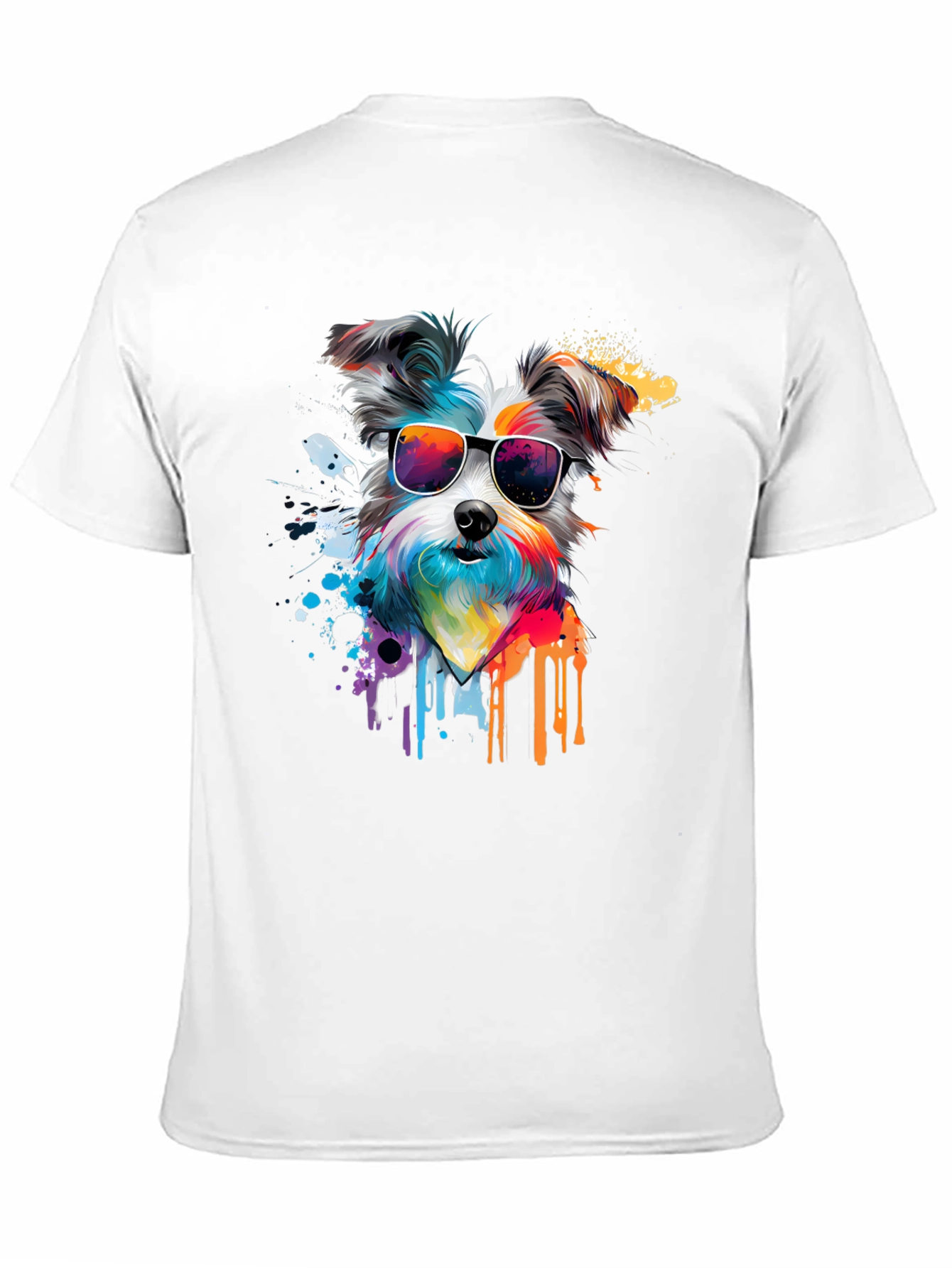 Cool Dog Art T-Shirt - Funky Canine Design