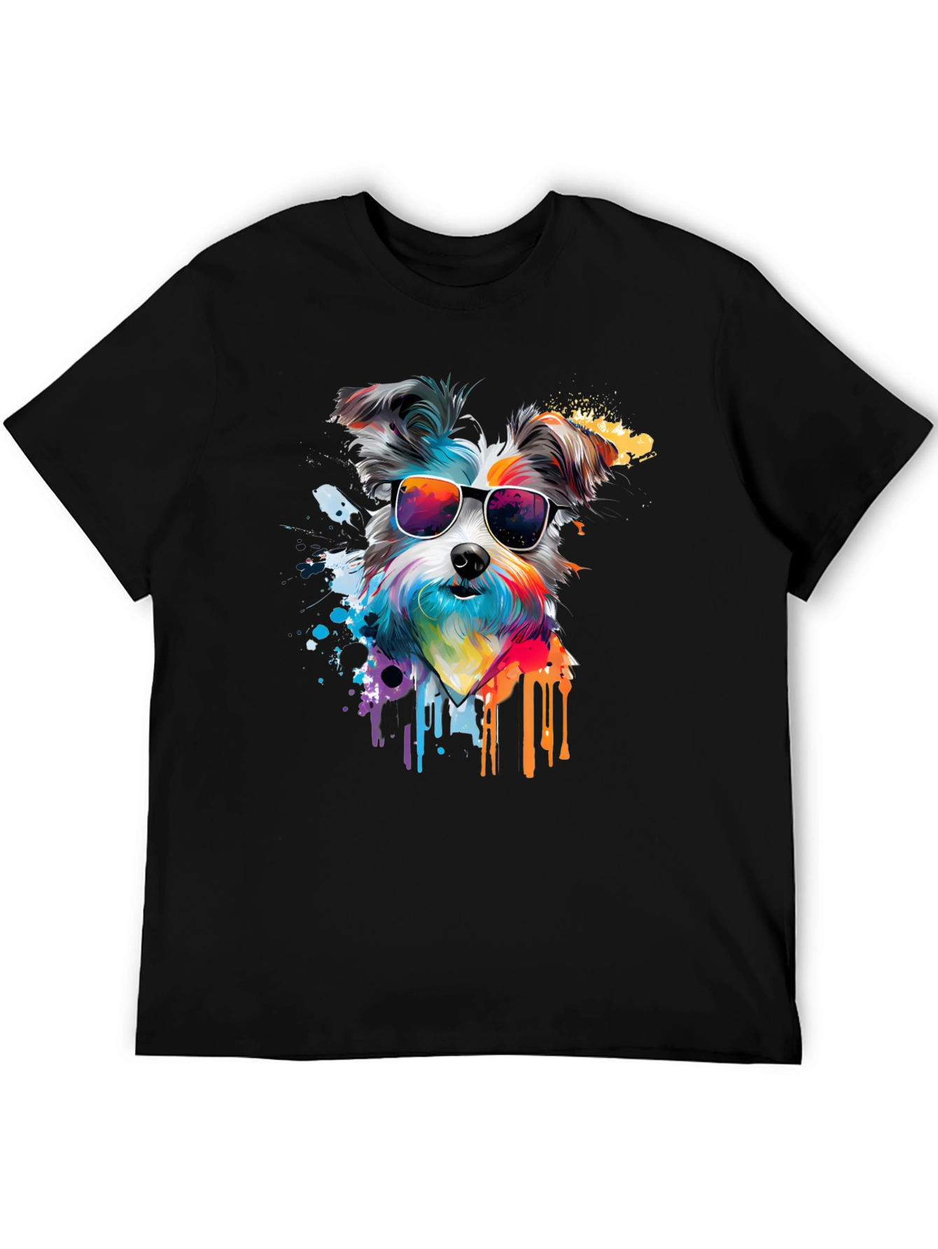 Cool Dog Art T-Shirt - Funky Canine Design