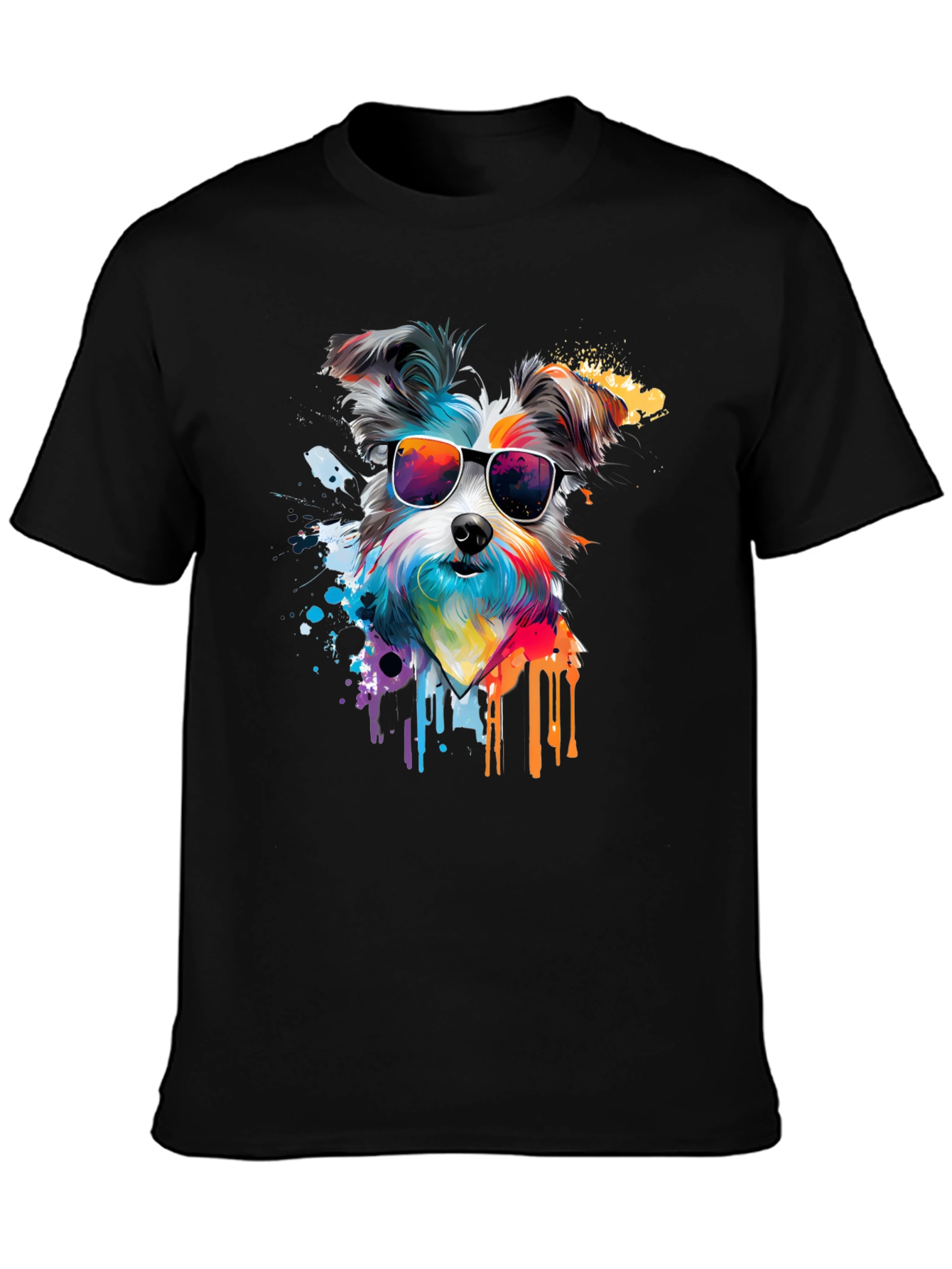 Cool Dog Art T-Shirt - Funky Canine Design