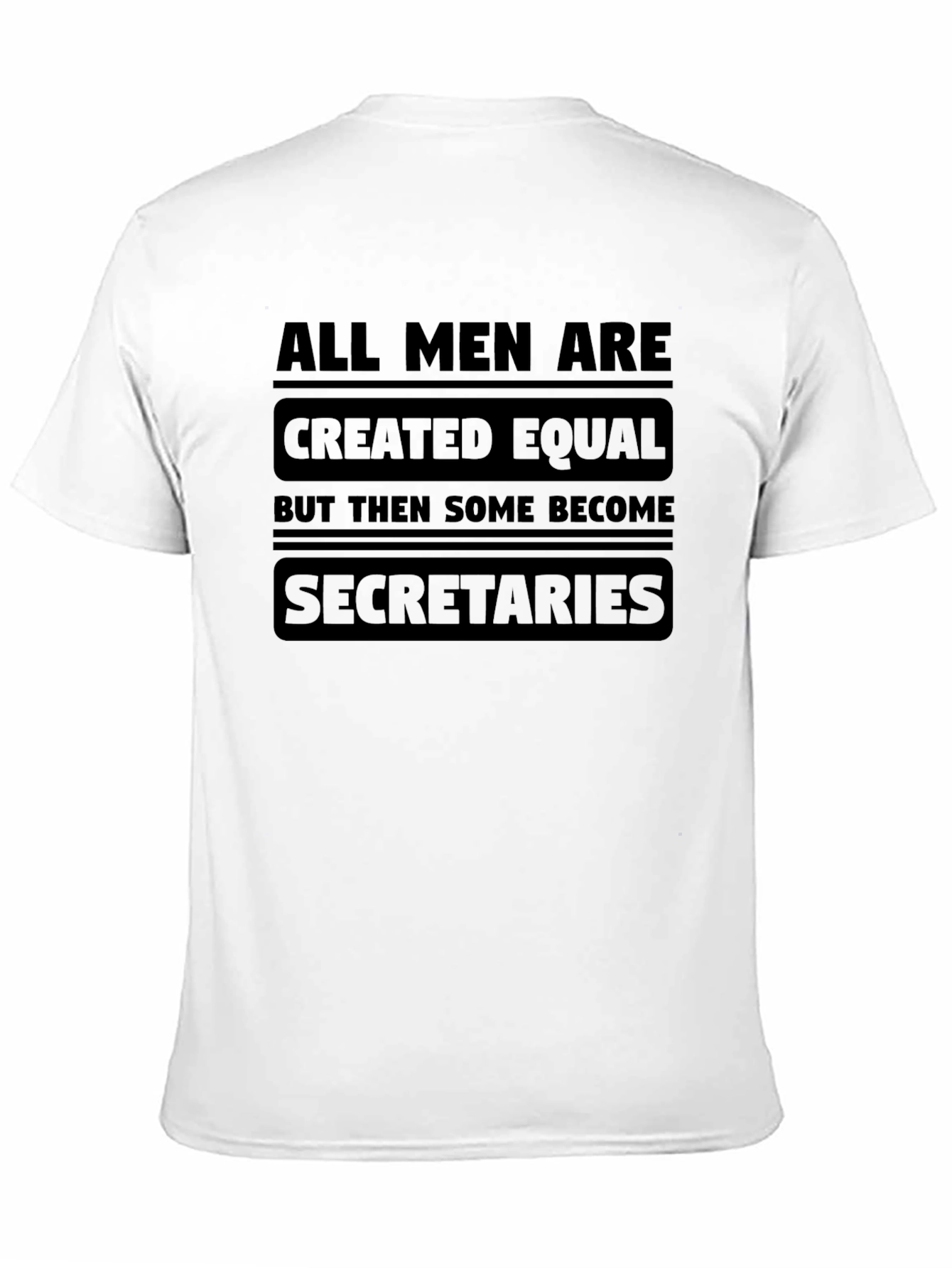 All Men Are Created Equal Secretary Black T-Shirt