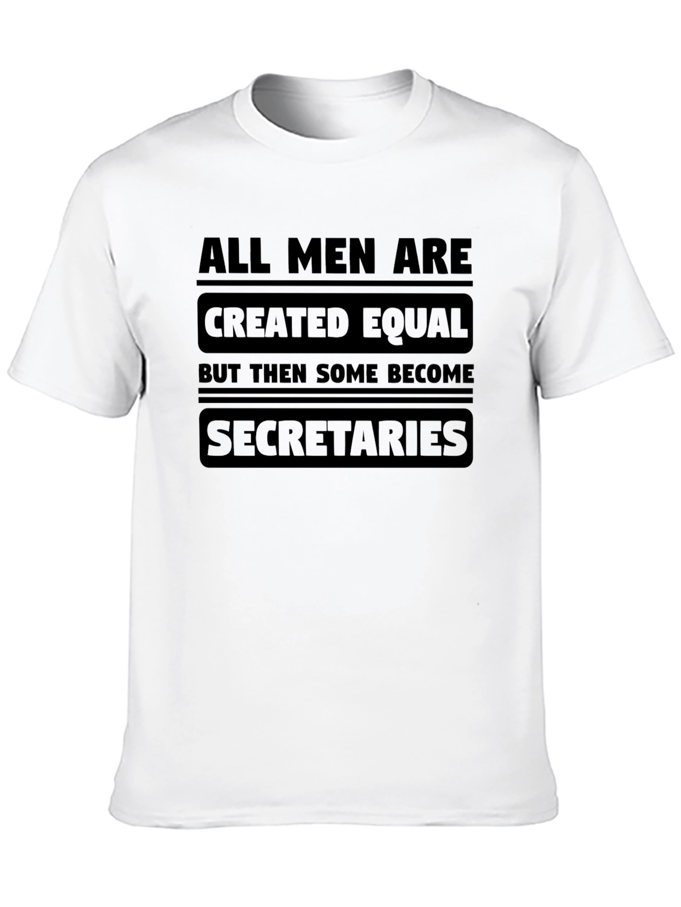 All Men Are Created Equal Secretary Black T-Shirt