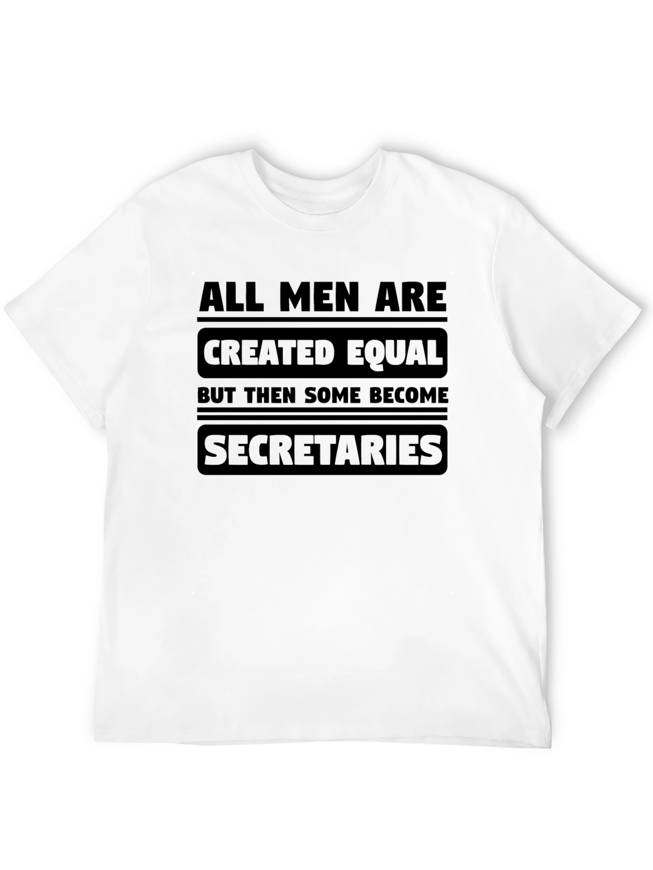 All Men Are Created Equal Secretary Black T-Shirt