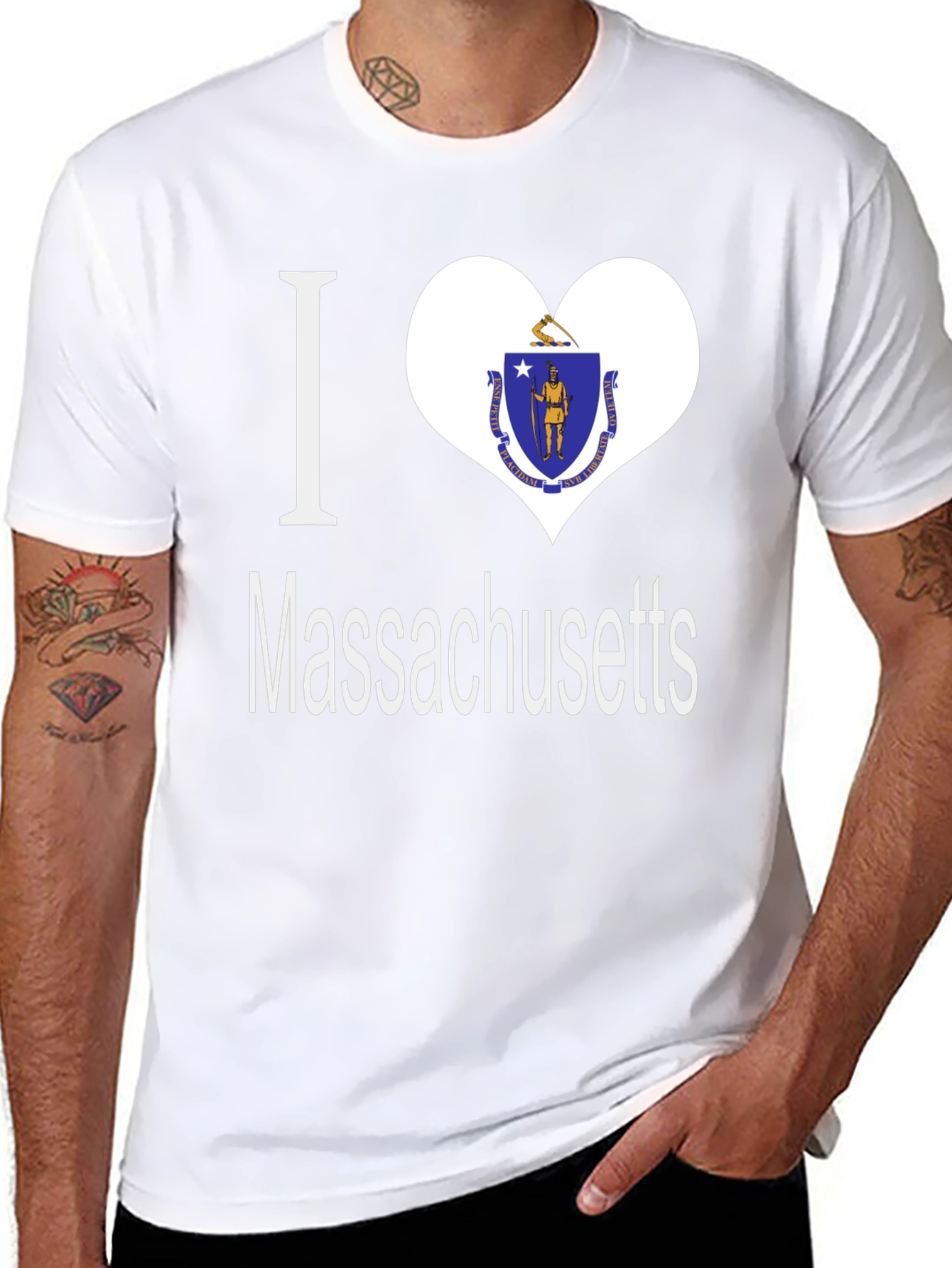 I Heart Massachusetts T-Shirt - State Pride Tee