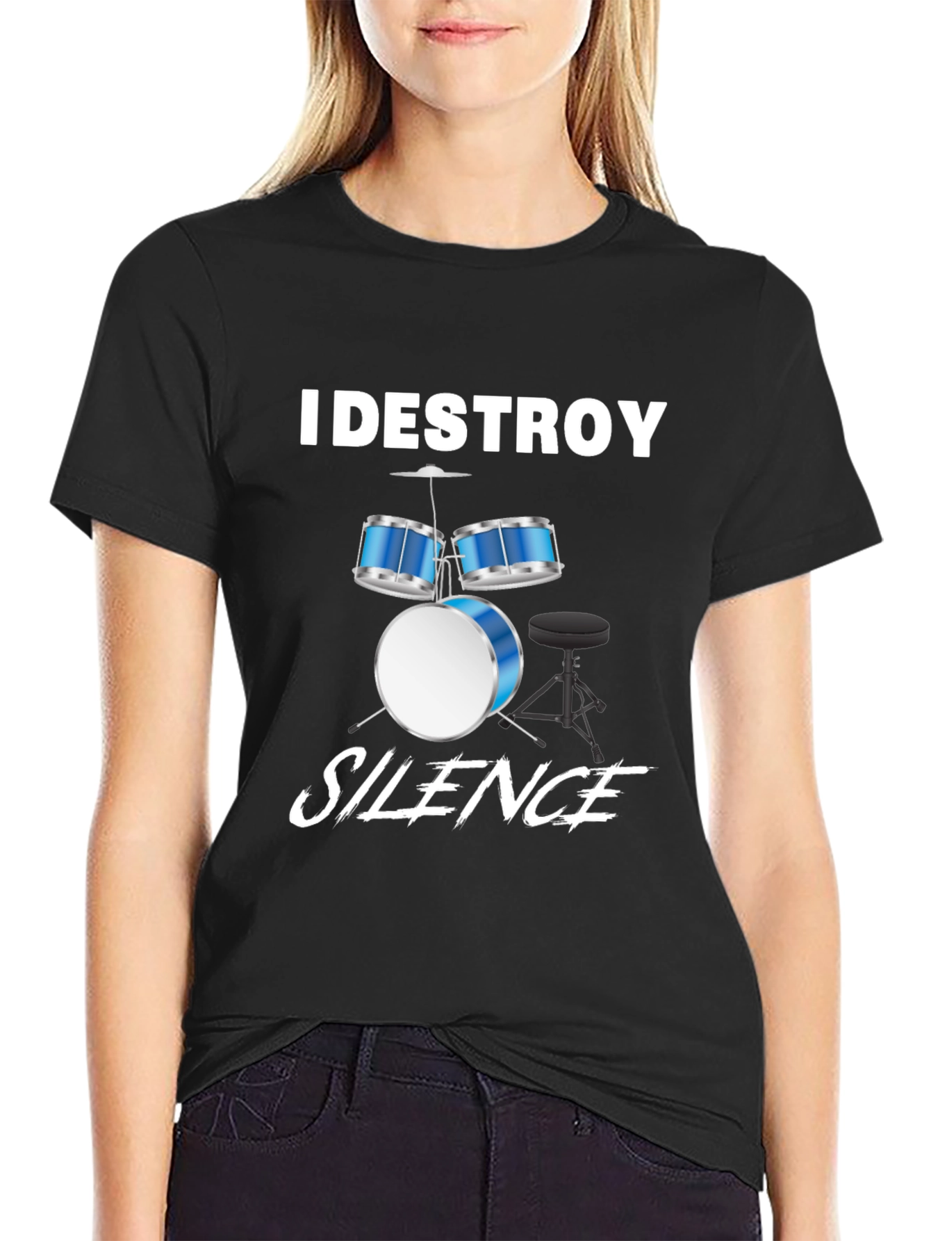 I Destroy Silence Drummer T-Shirt