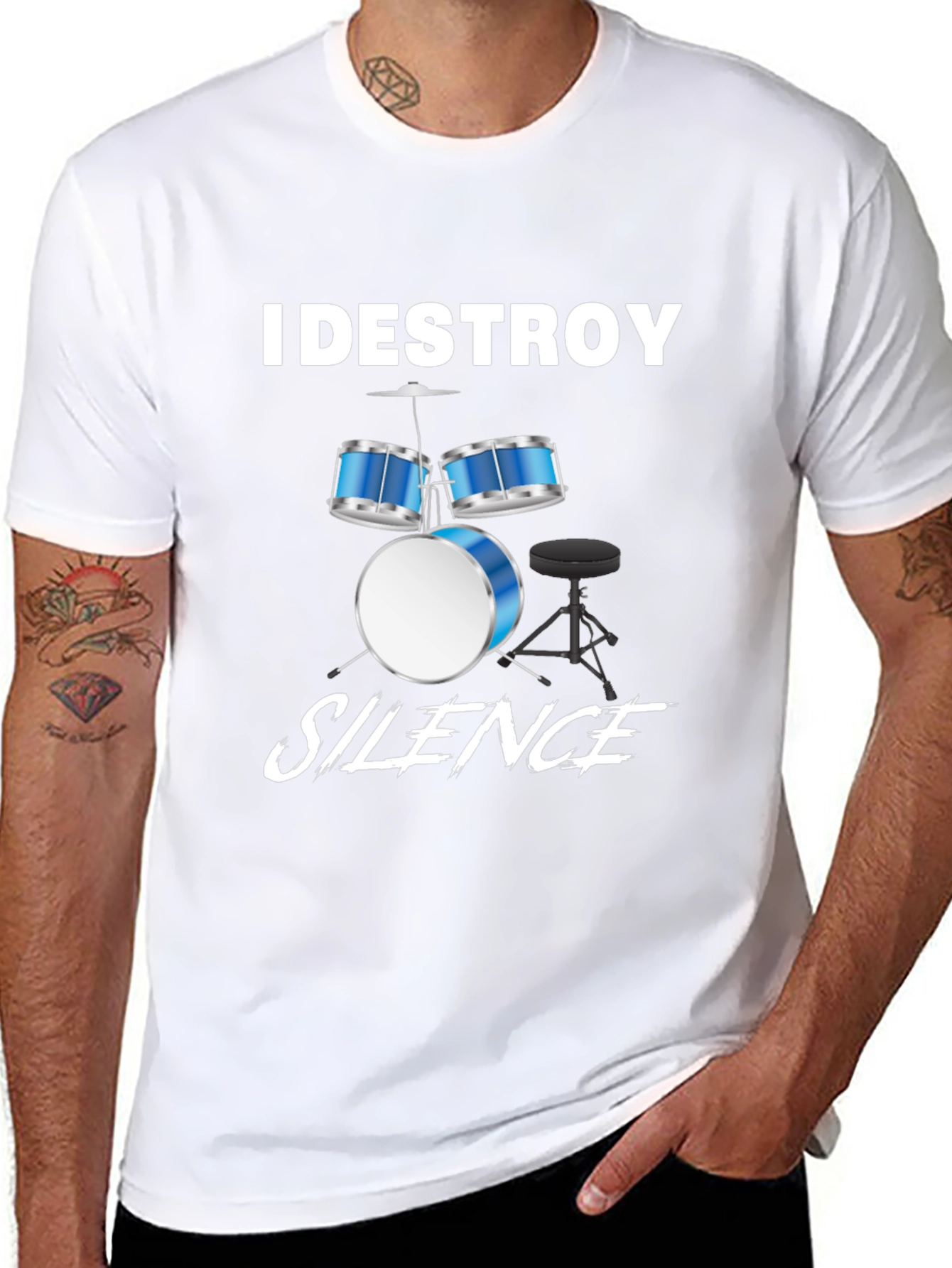 I Destroy Silence Drummer T-Shirt