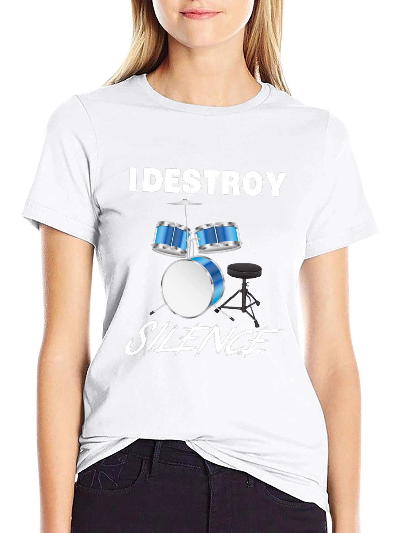 I Destroy Silence Drummer T-Shirt
