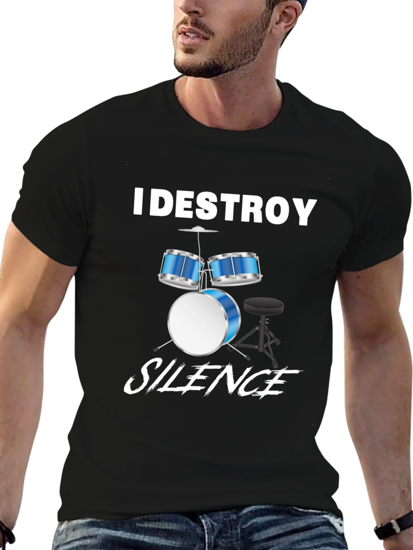 I Destroy Silence Drummer T-Shirt