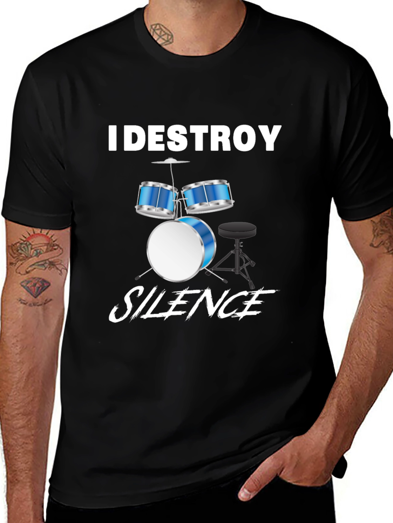 I Destroy Silence Drummer T-Shirt