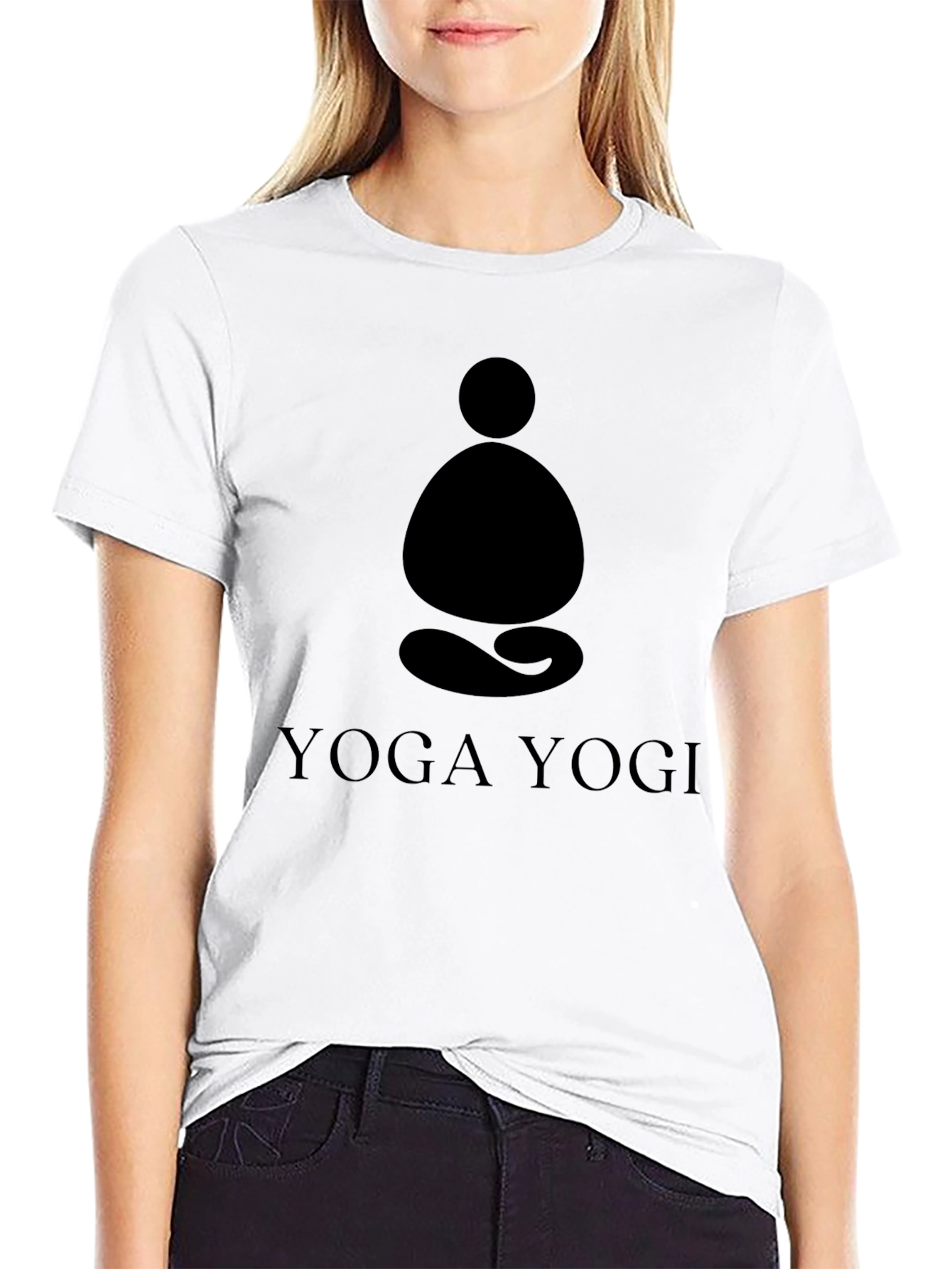 Yoga Yogi Graphic Tee - Meditating Figure Design