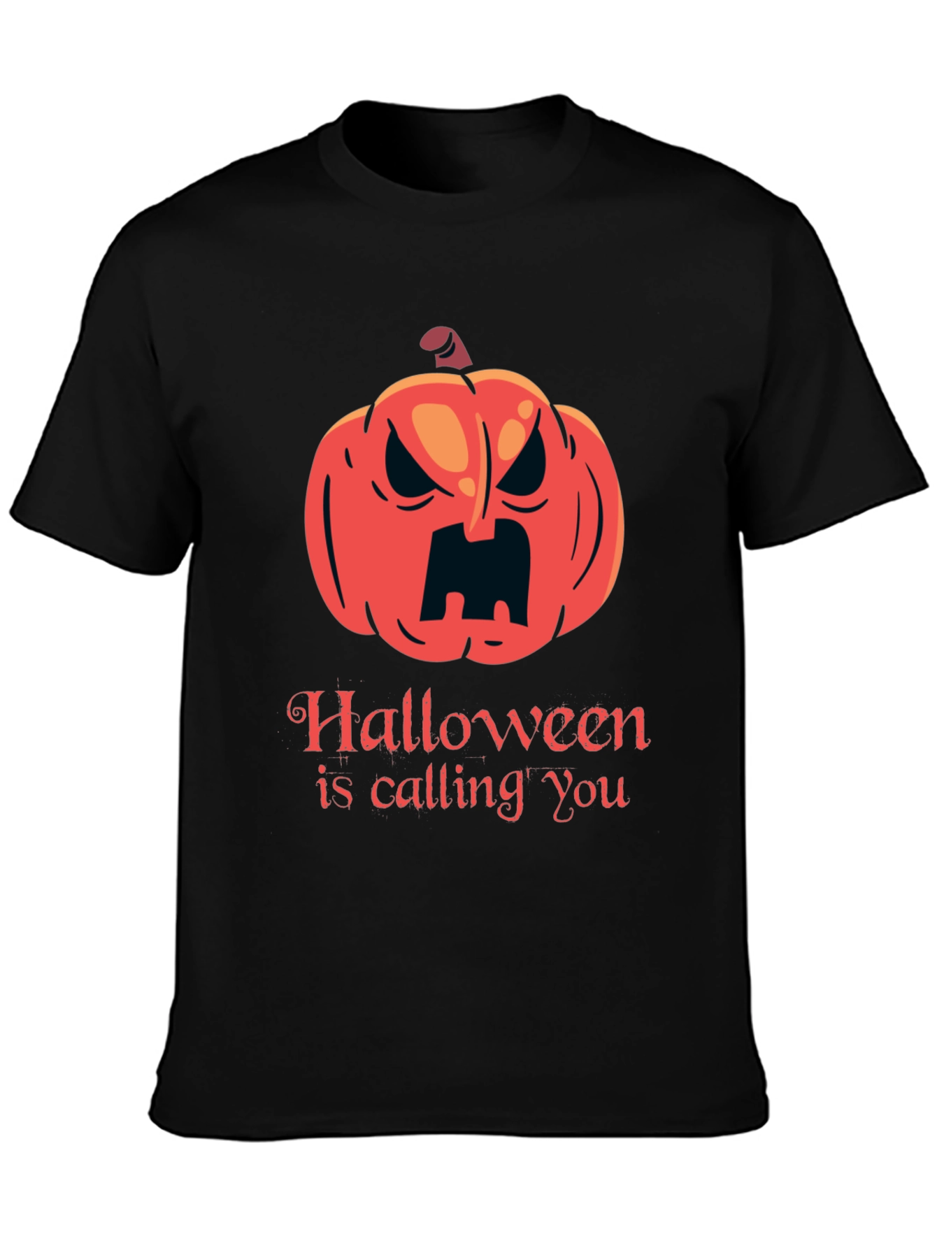 Halloween Calling T-Shirt - Spooky Pumpkin Design