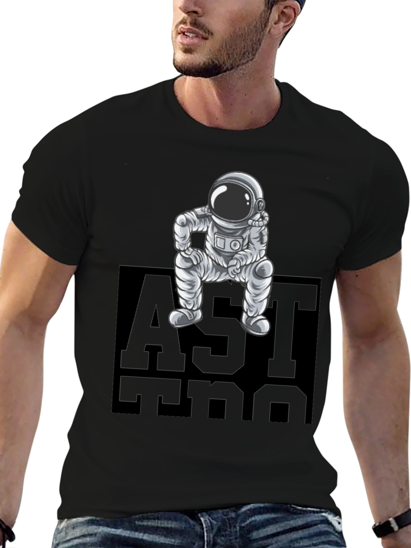 Astronaut Graphic Tee - Cool Space Design