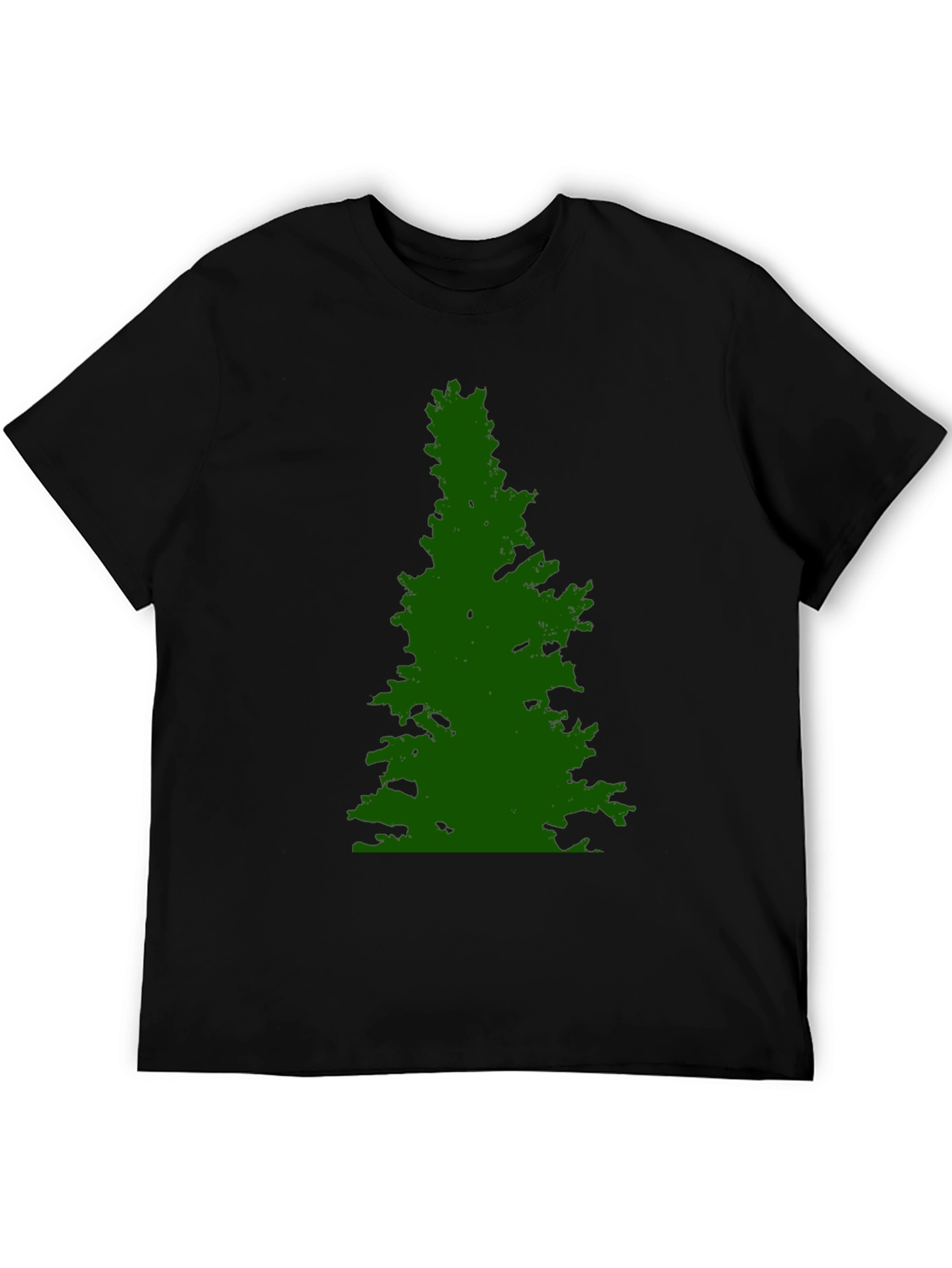 Green Tree Graphic Black Tee