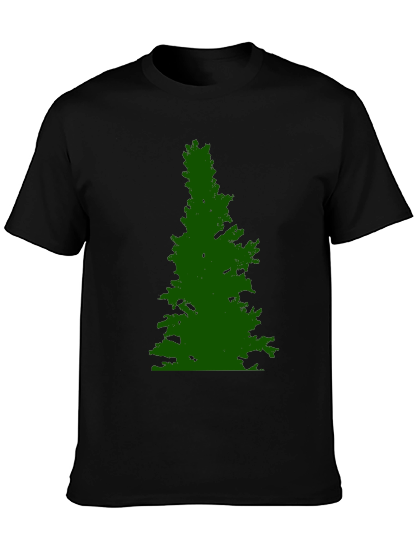 Green Tree Graphic Black Tee